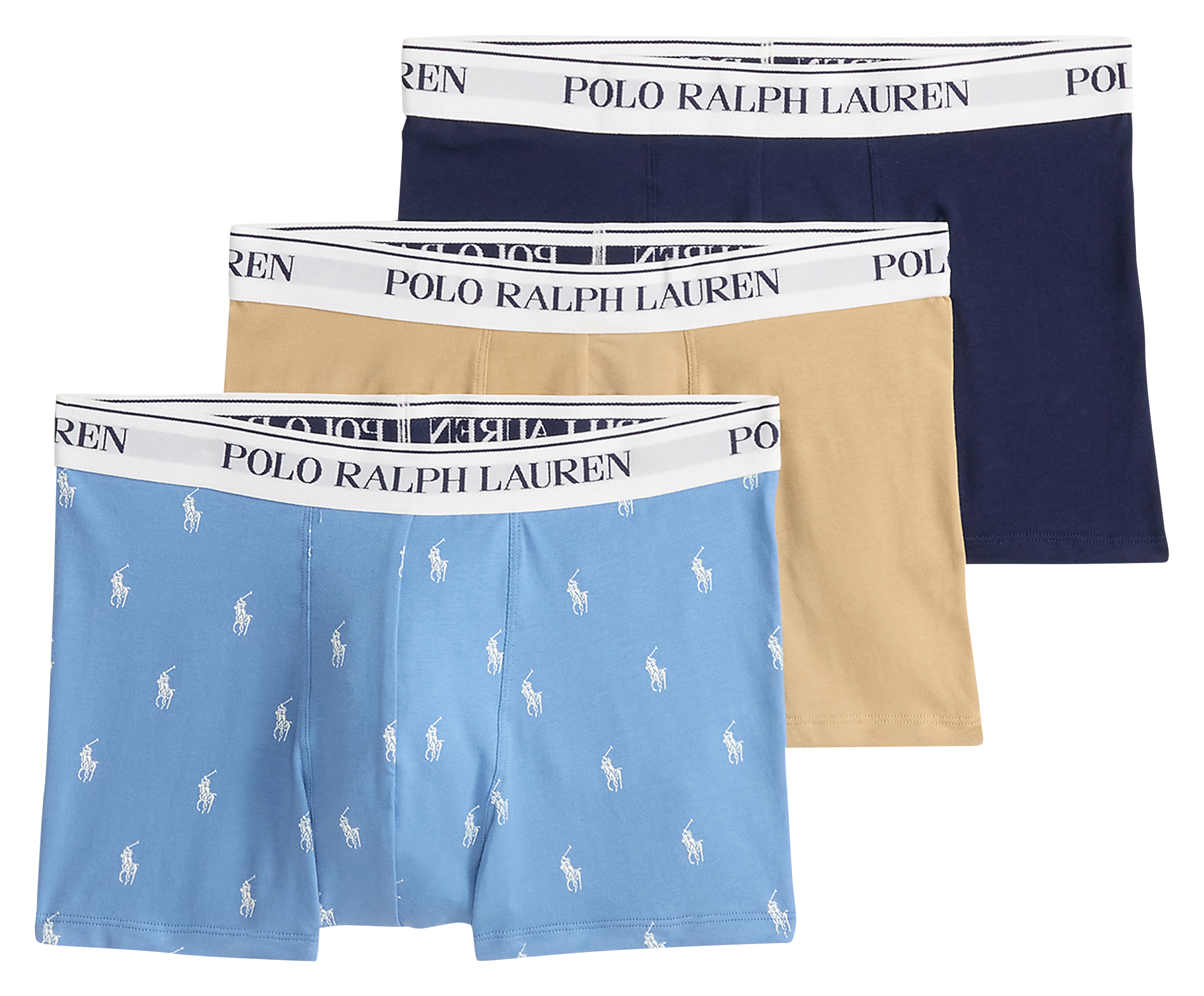 Pack of three cotton-blend boxers  3pk ht blu aop clsc cml cr nvy
