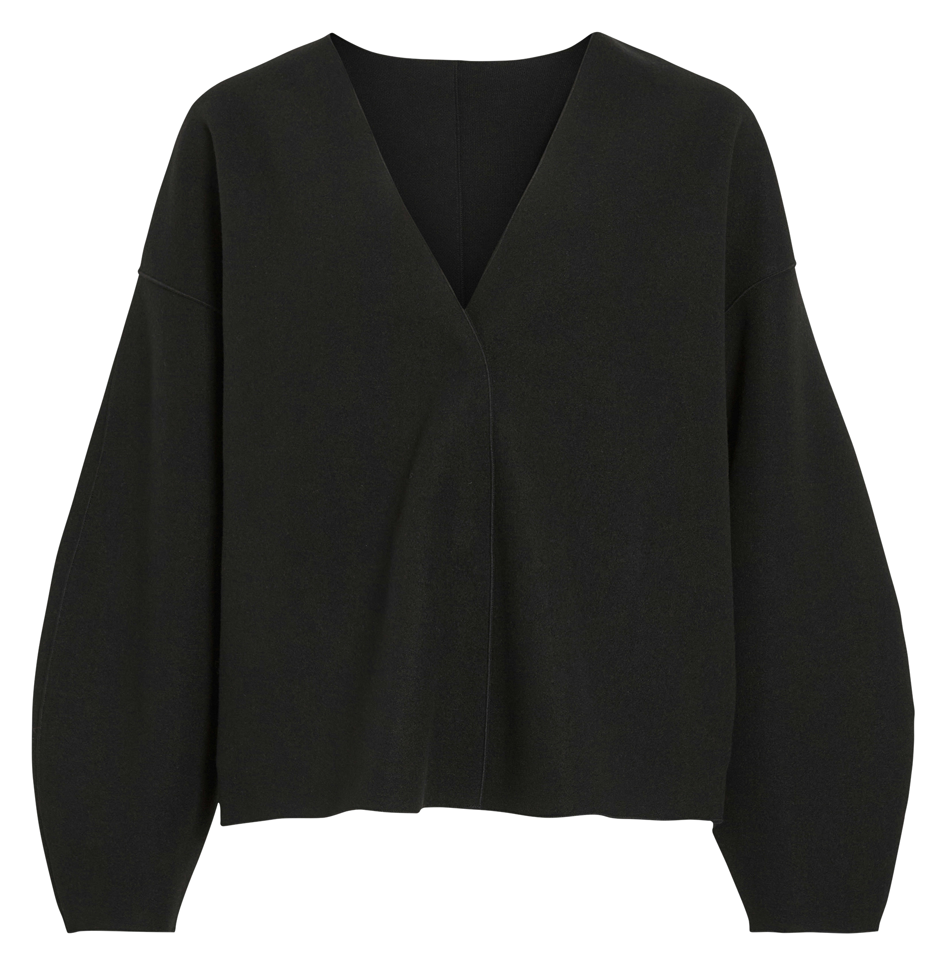 Veste légère ample col v VILA Noir