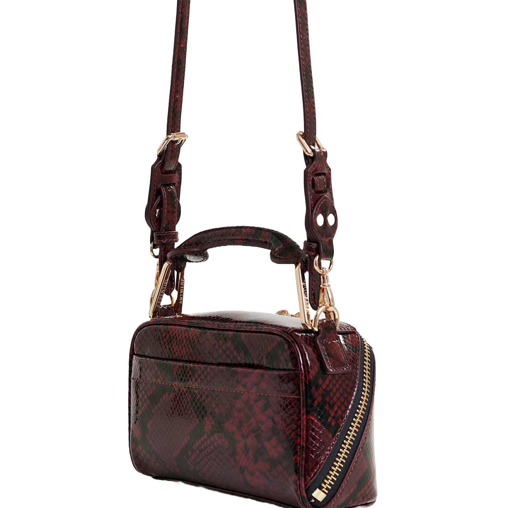 Sac bandoulière en cuir imprimé ESSENTIEL ANTWERP Rouge