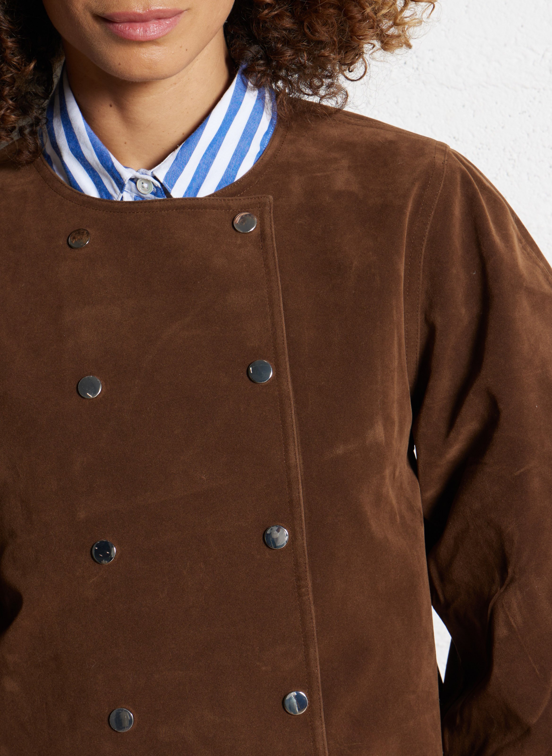 Veste col rond  THE TINY BIG SISTER Marron