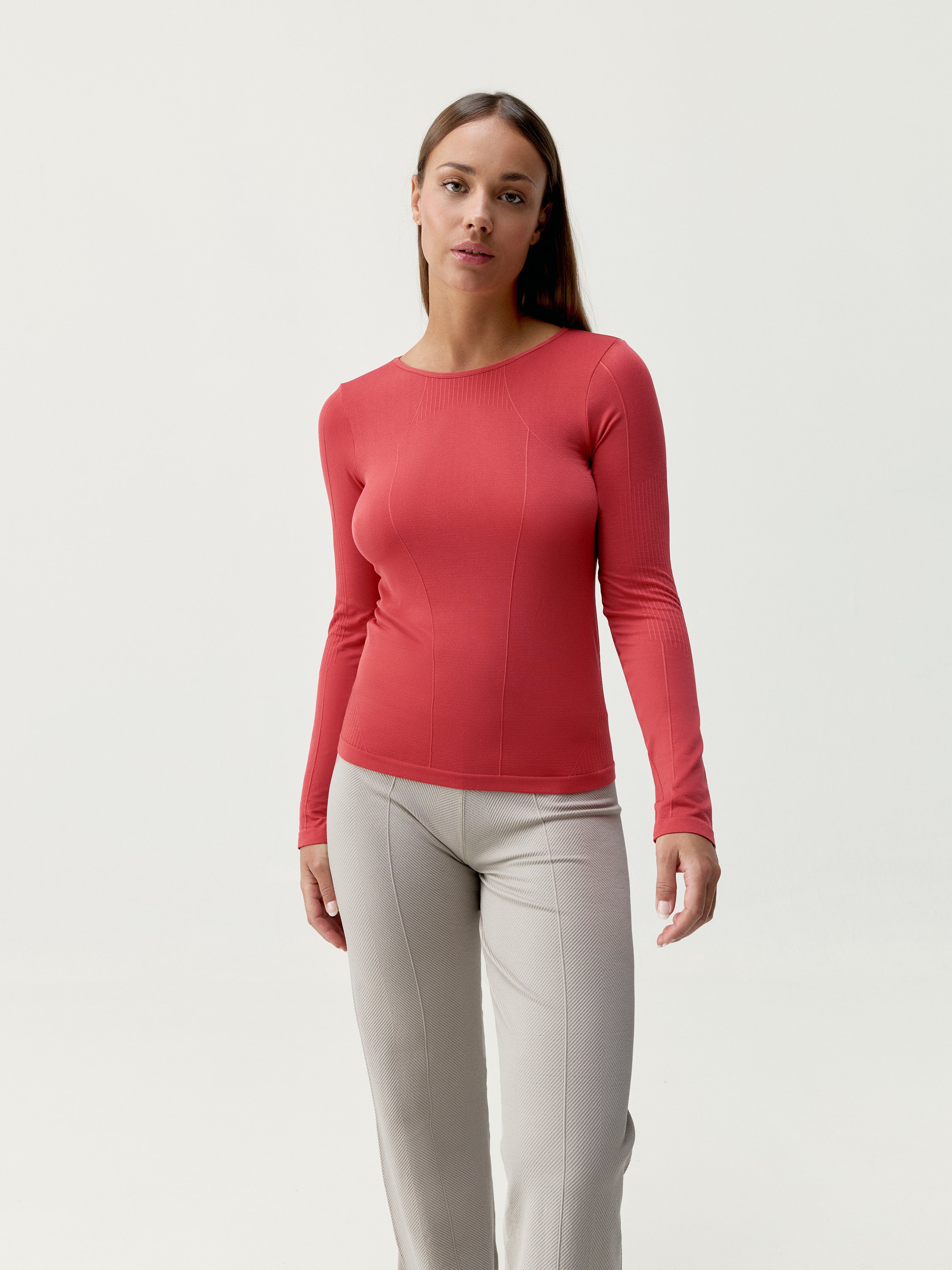 Seamless long-sleeve T-shirts BORN LIVING YOGA Orange