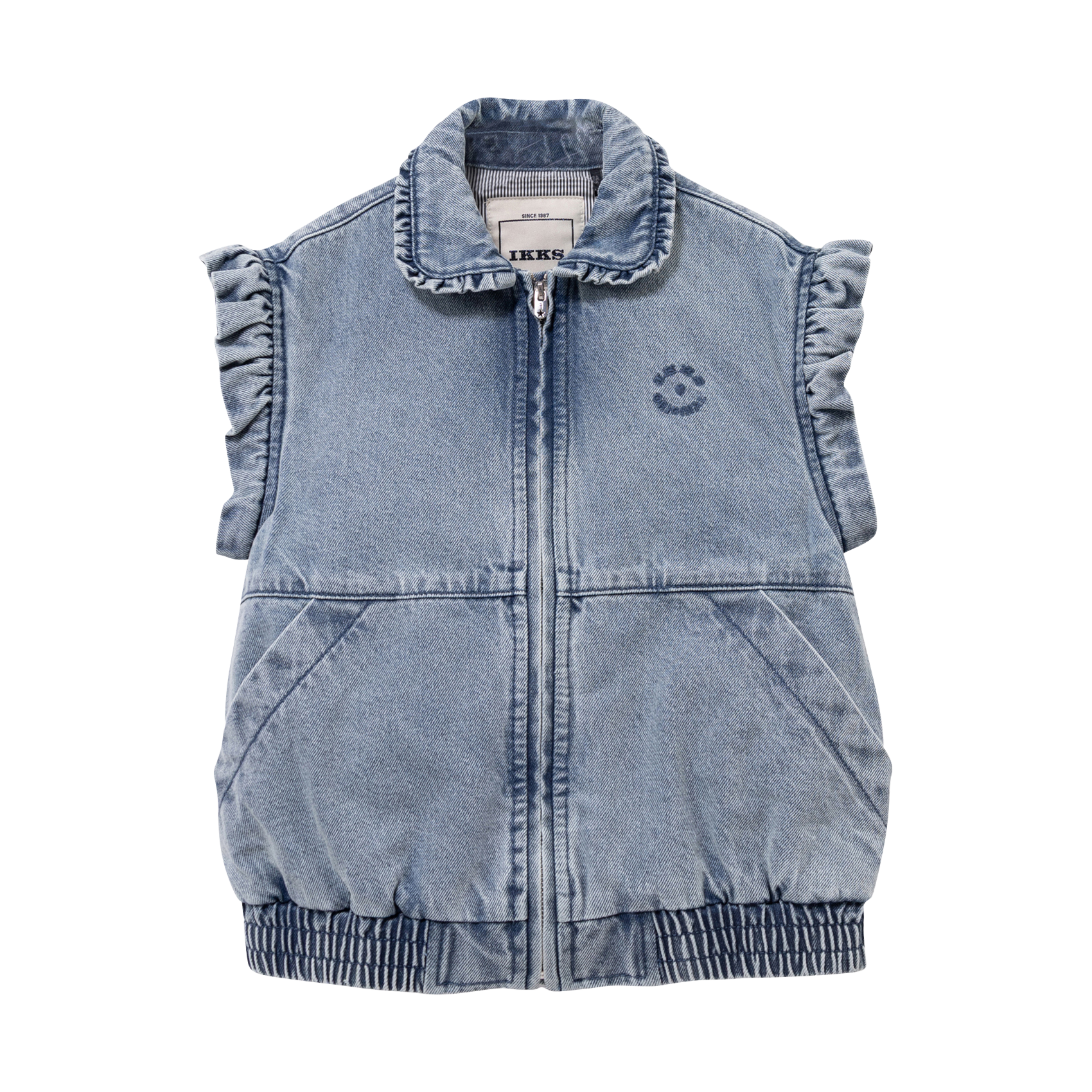 Blouson col classique en coton IKKS JUNIOR Bleu