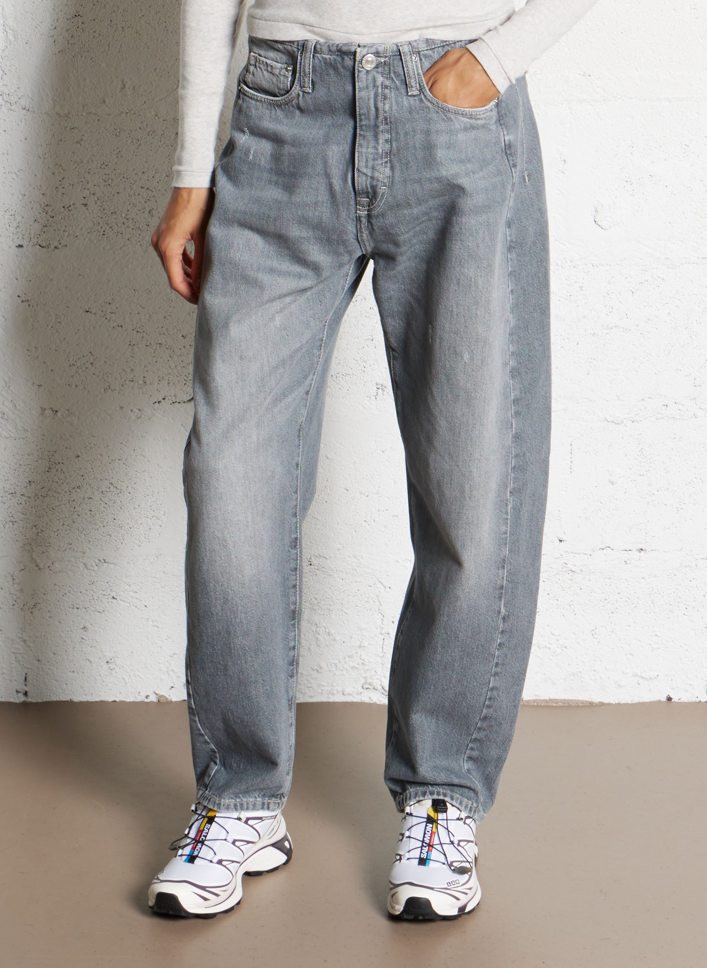 Jean ballon en coton BELLEROSE Gris