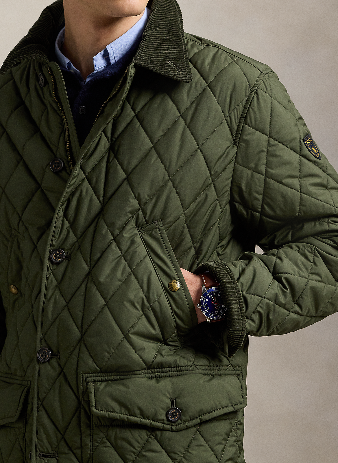 Blouson droit matelassé POLO RALPH LAUREN Vert