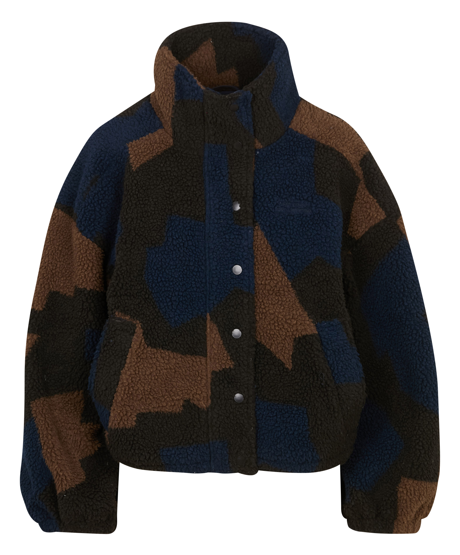 Polaire oversize col montant en sherpa THE TINY BIG SISTER Multicolore