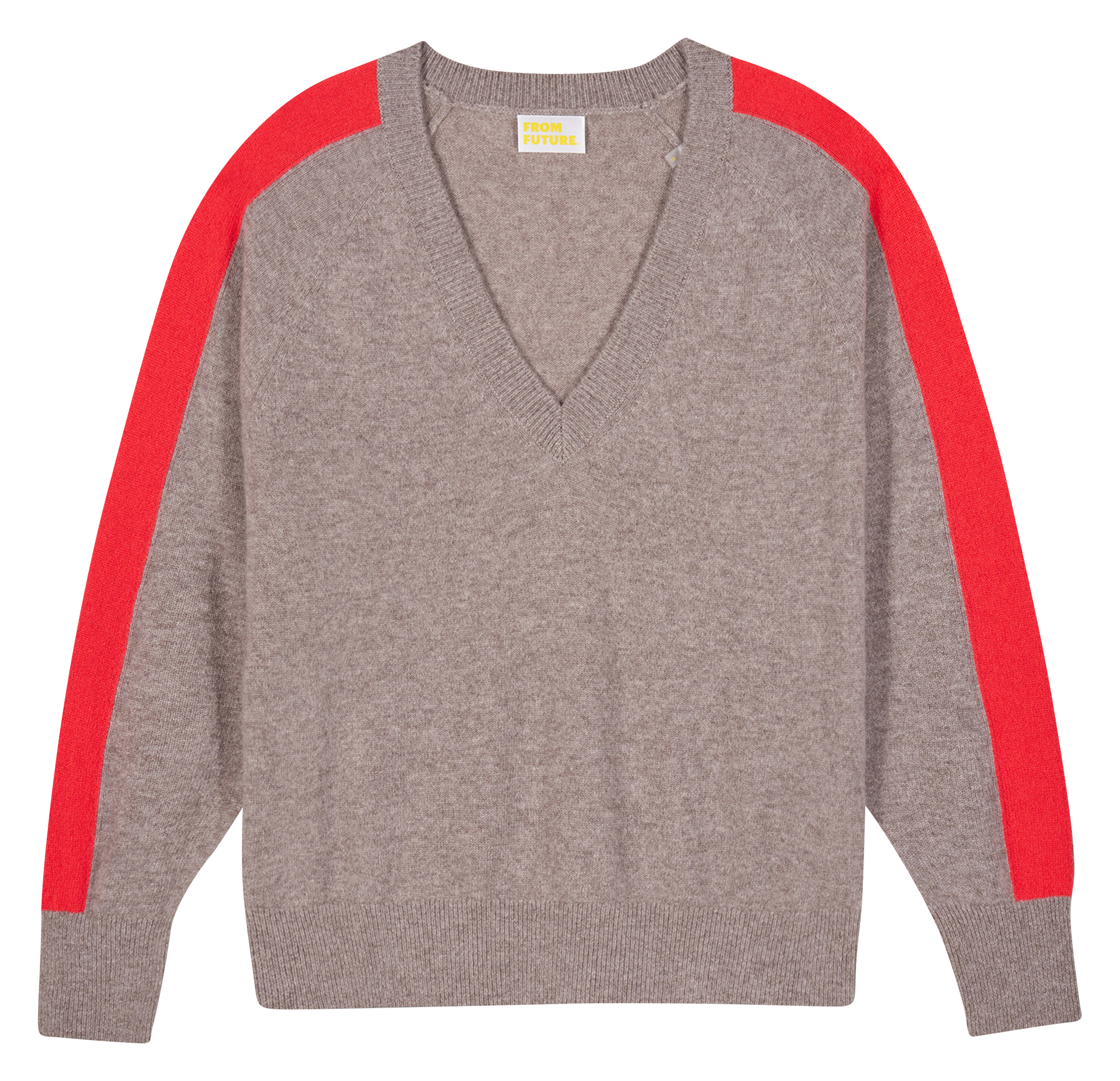 V-neck oversized cashmere sweater FROM FUTURE Beige