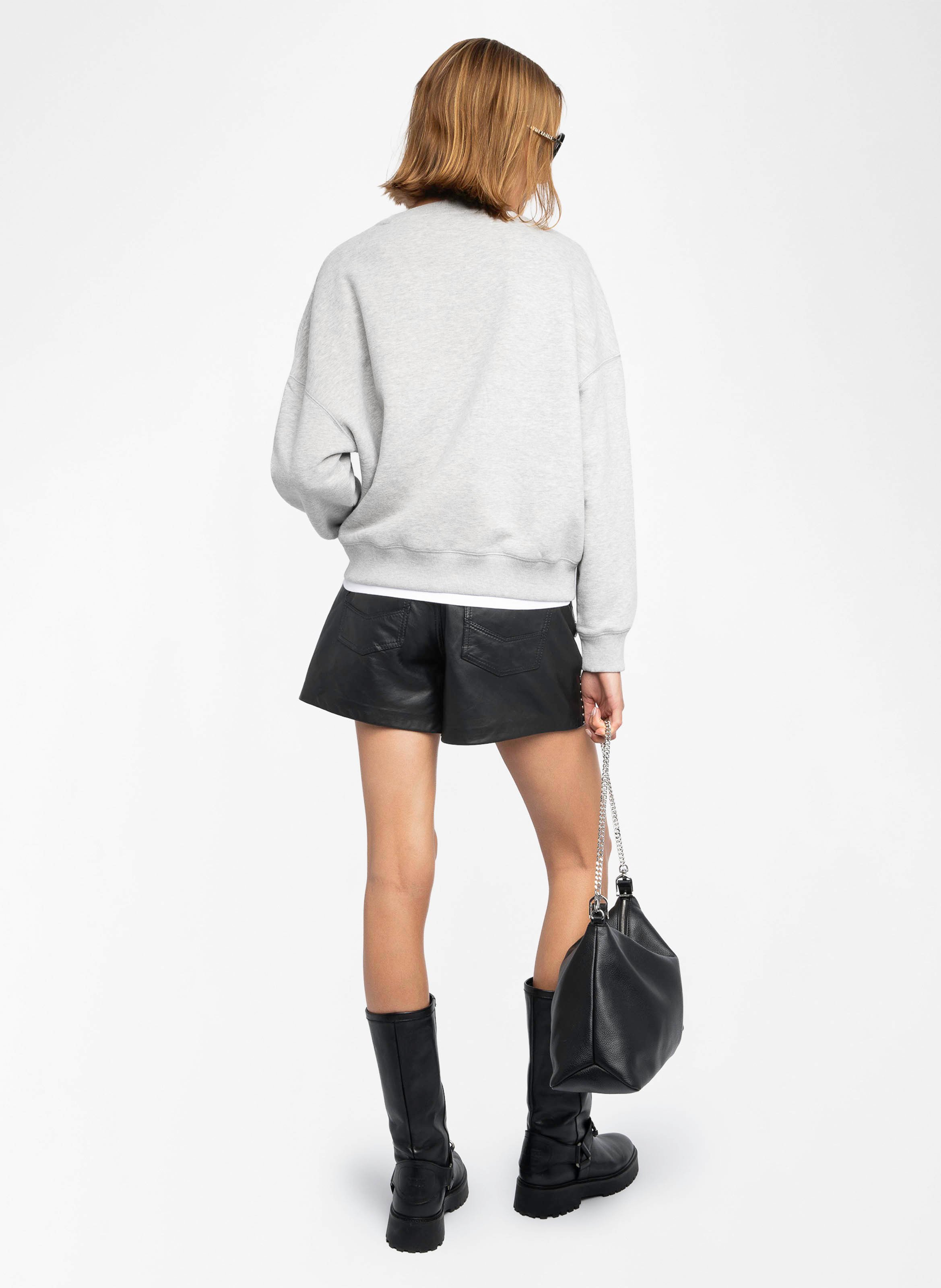 Sweatshirt col rond en coton mélangé ZADIG&VOLTAIRE Gris