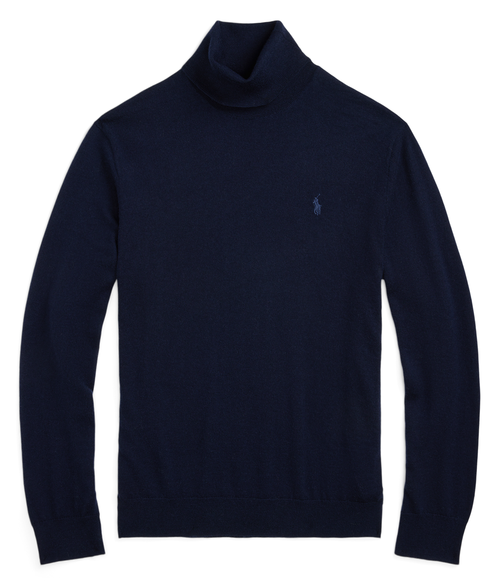 Pull col roulé brodé en laine  POLO RALPH LAUREN Bleu