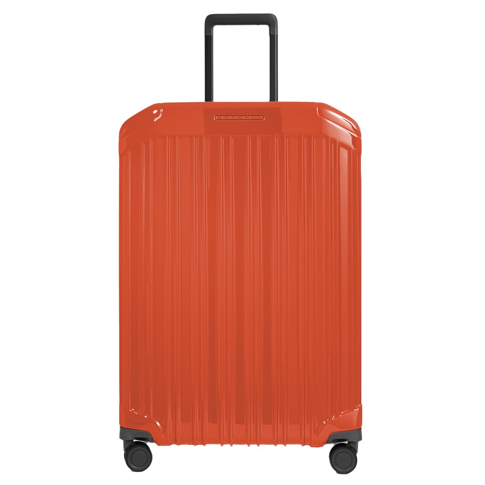 Large expandable 4-wheel trolley suitcase with TSA lock and removable washable lining PIQUADRO Orange
