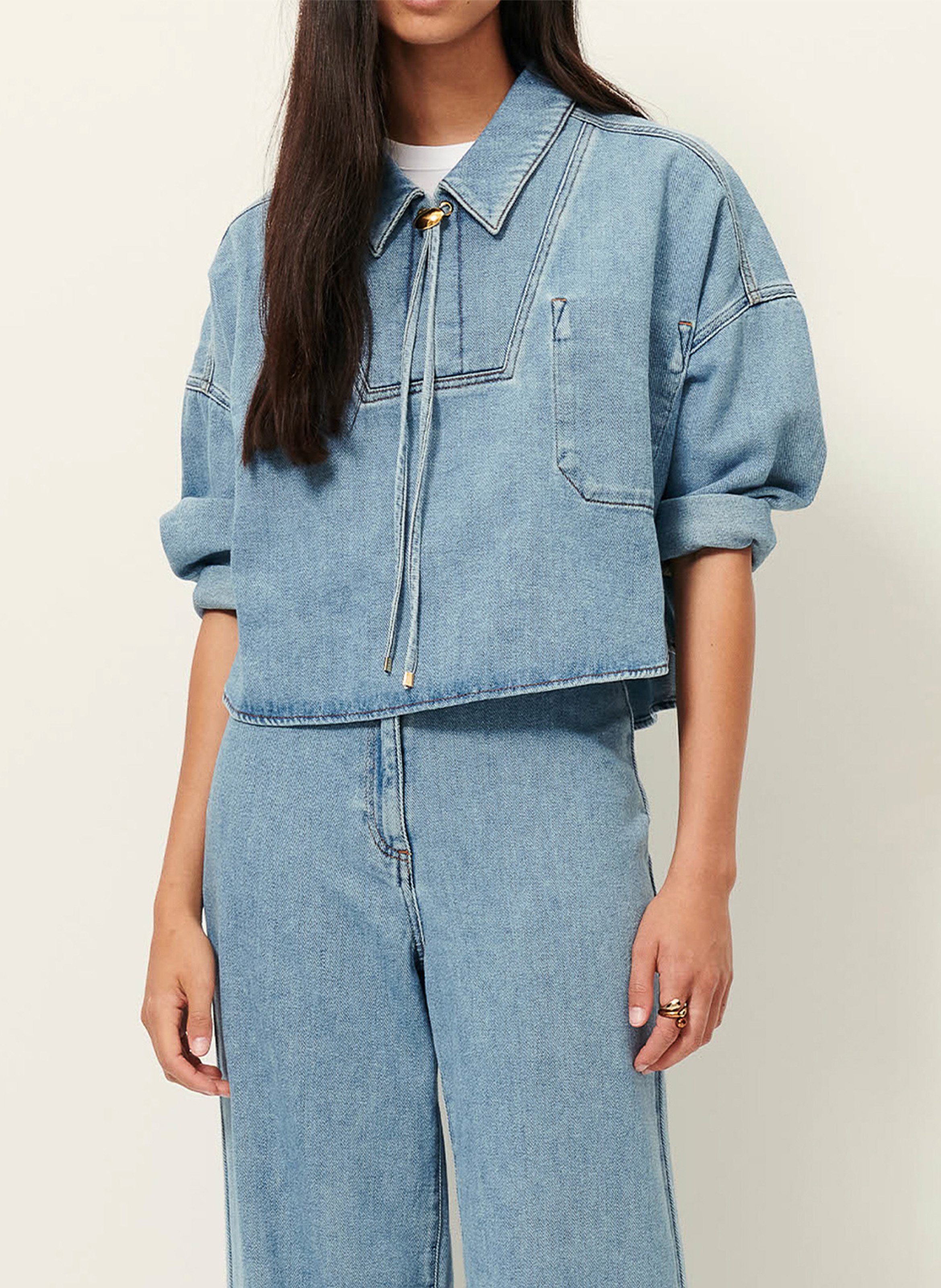 Gerade geschnittene Jeans aus Baumwolle SESSUN Blau