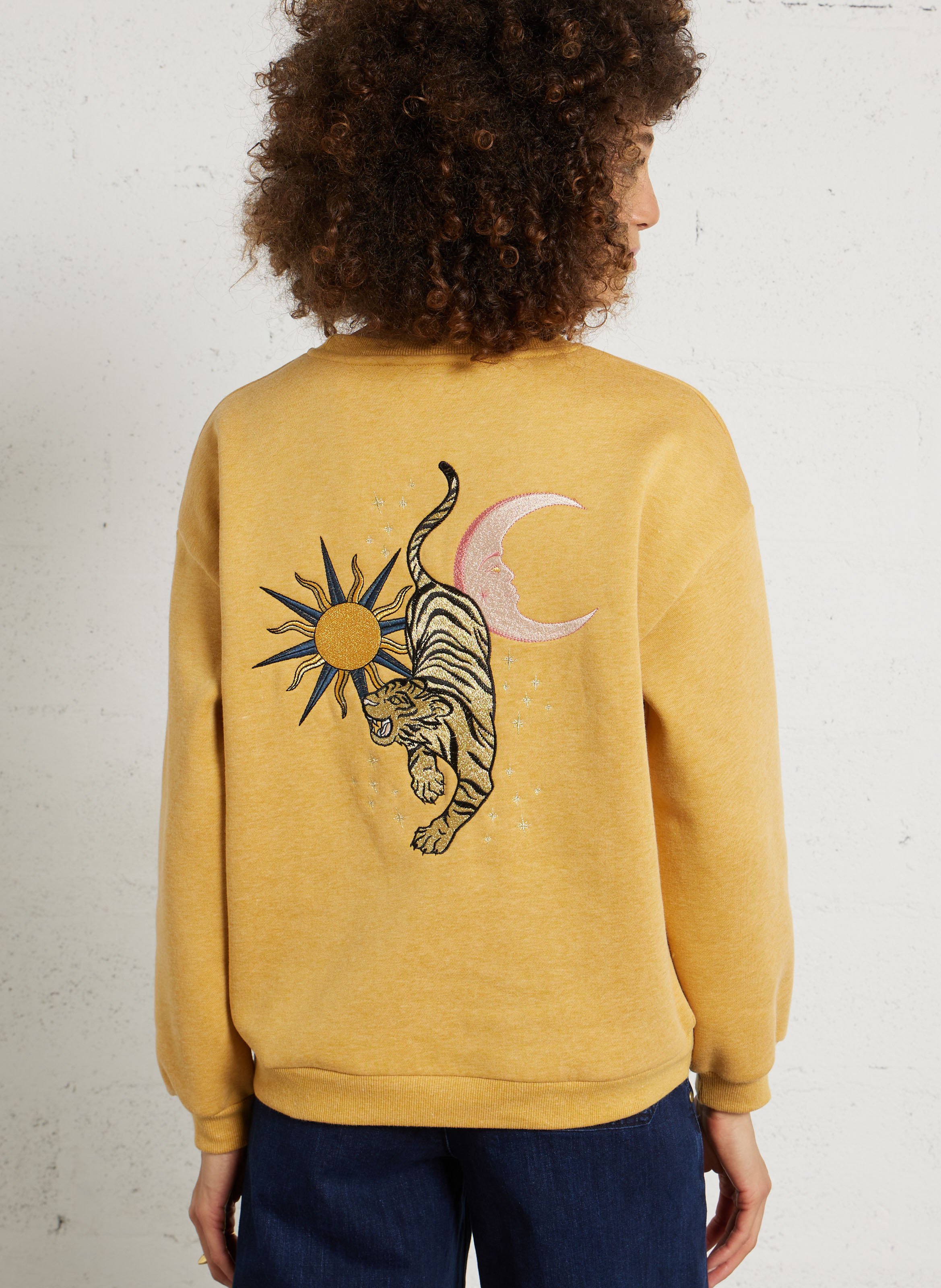 Sweat droit col rond en coton mélangé LA PETITE ETOILE Multicolore