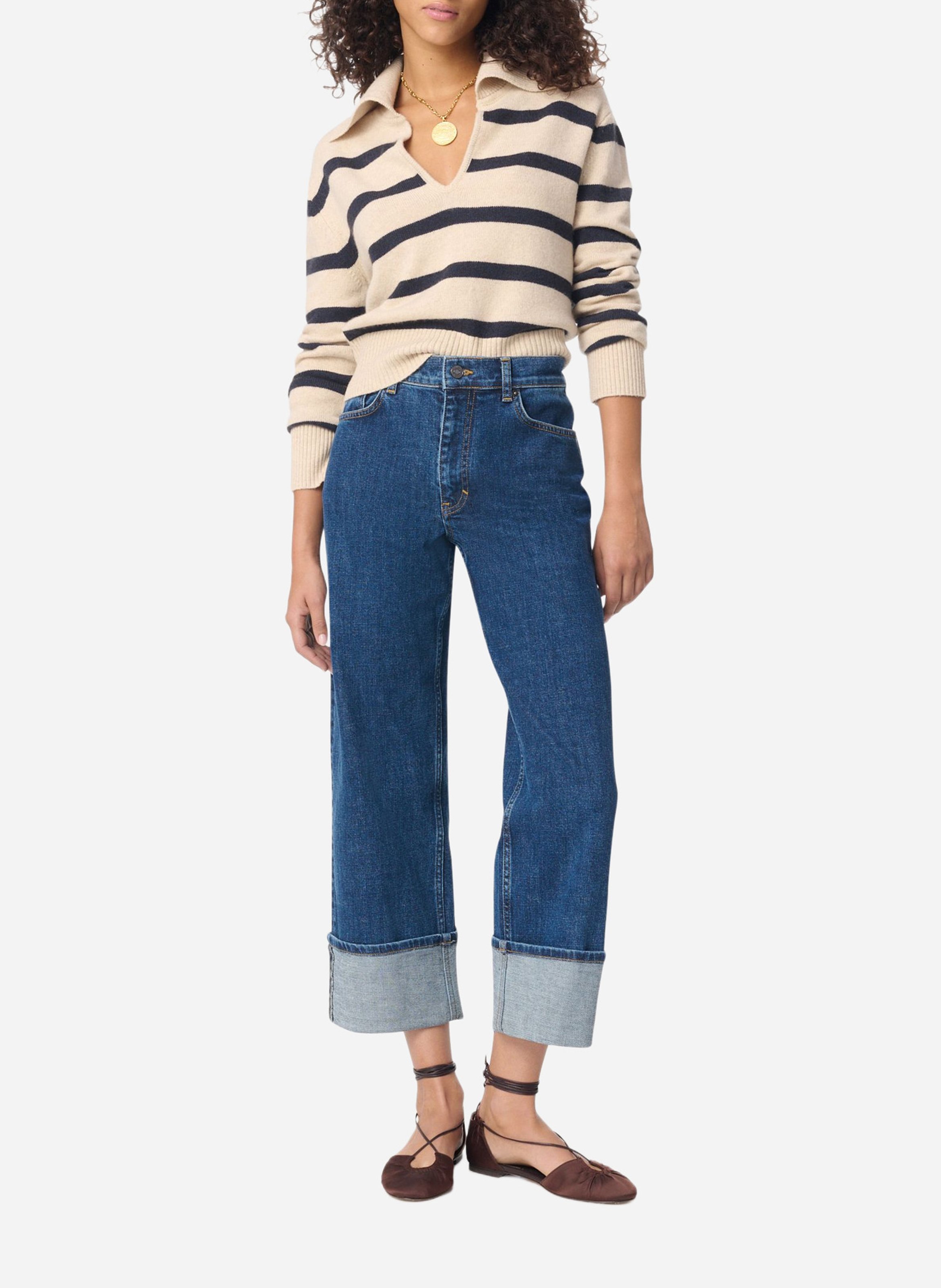 Vaquero recto de mezcla de algodón VANESSA BRUNO Azul