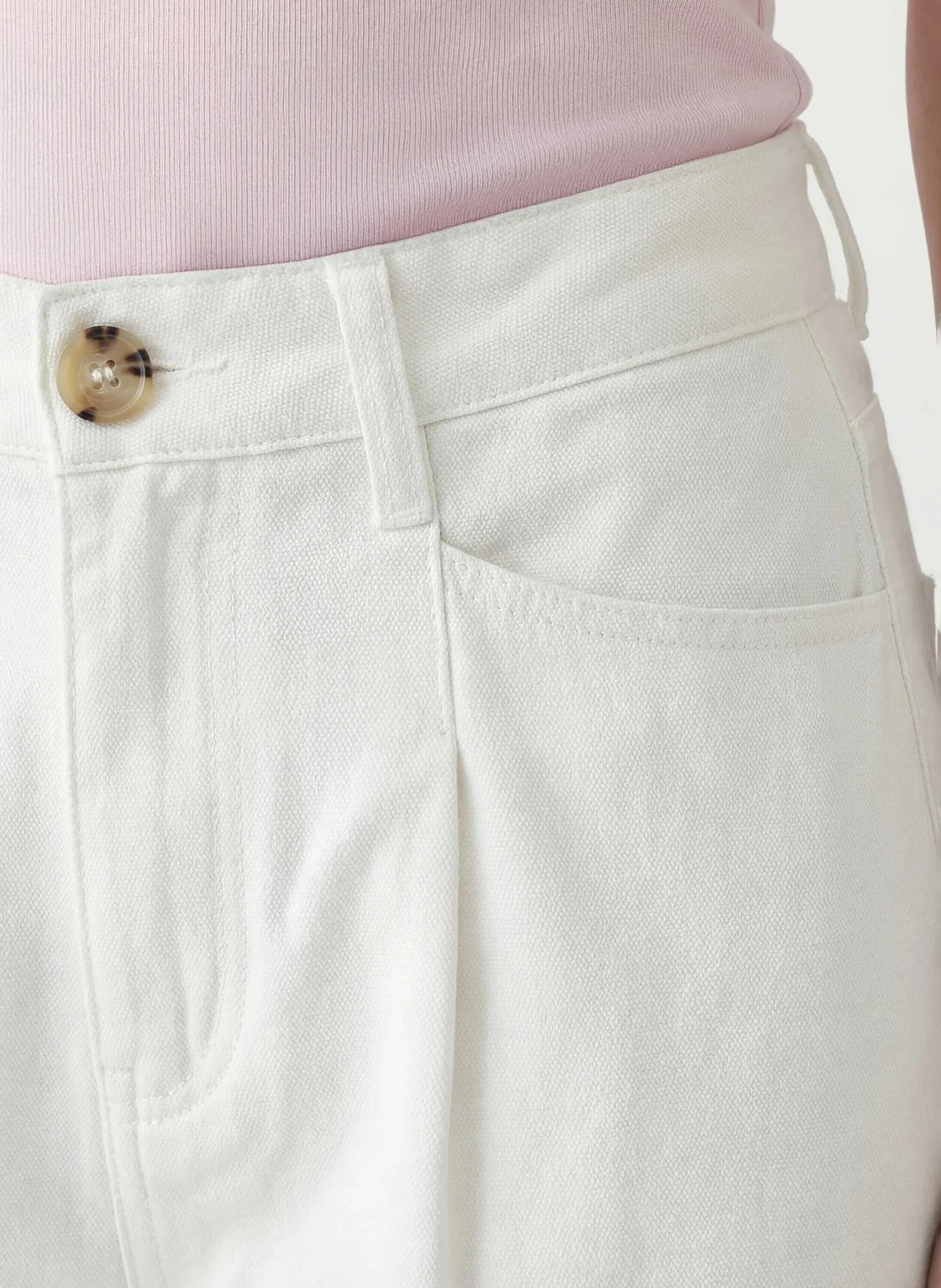 Jean large en coton mélangé KOOKAI Blanc