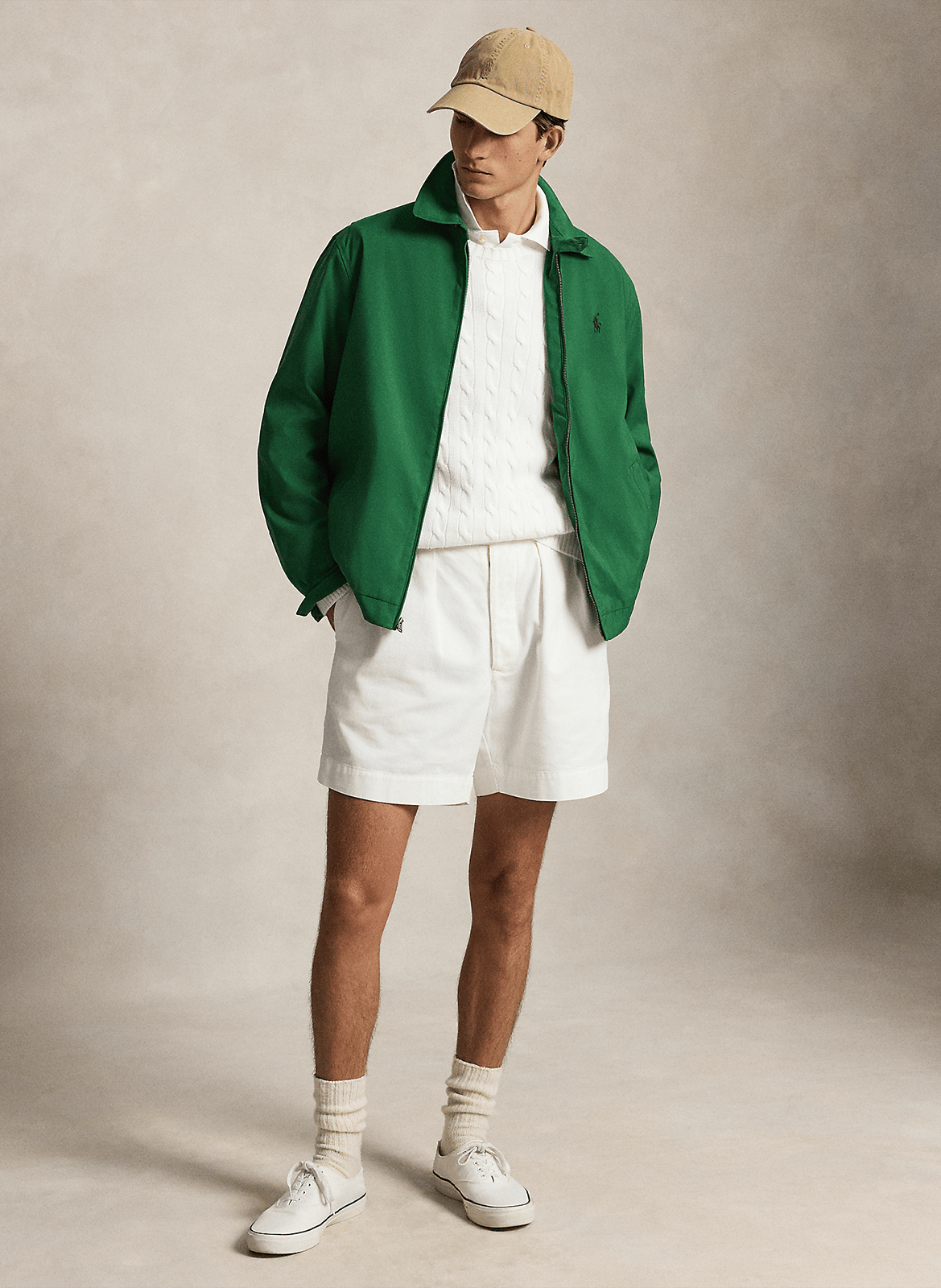Jacket with classic collar POLO RALPH LAUREN Green