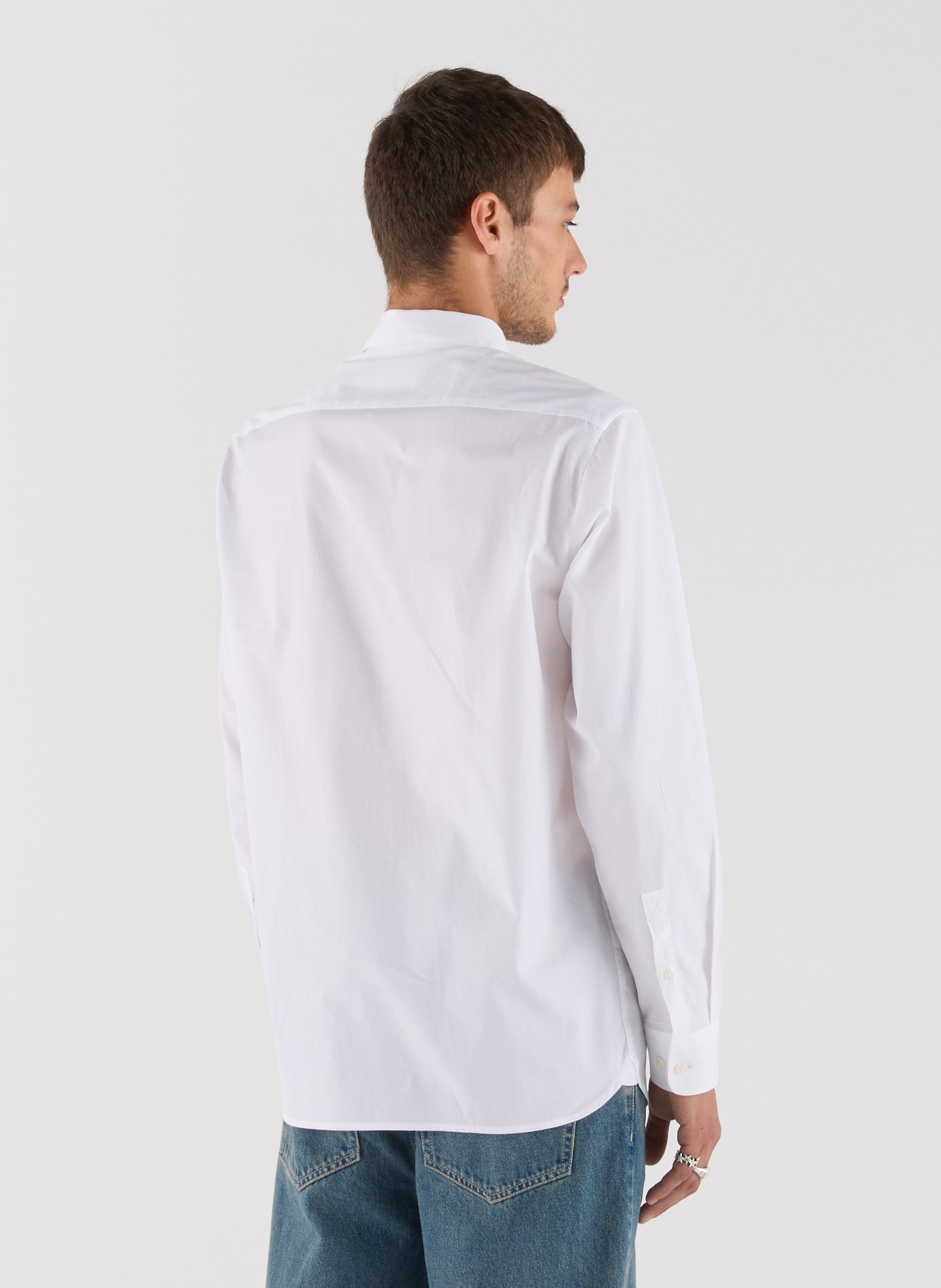 Katoenen blouse met klassieke kraag SAISON 1865 Wit