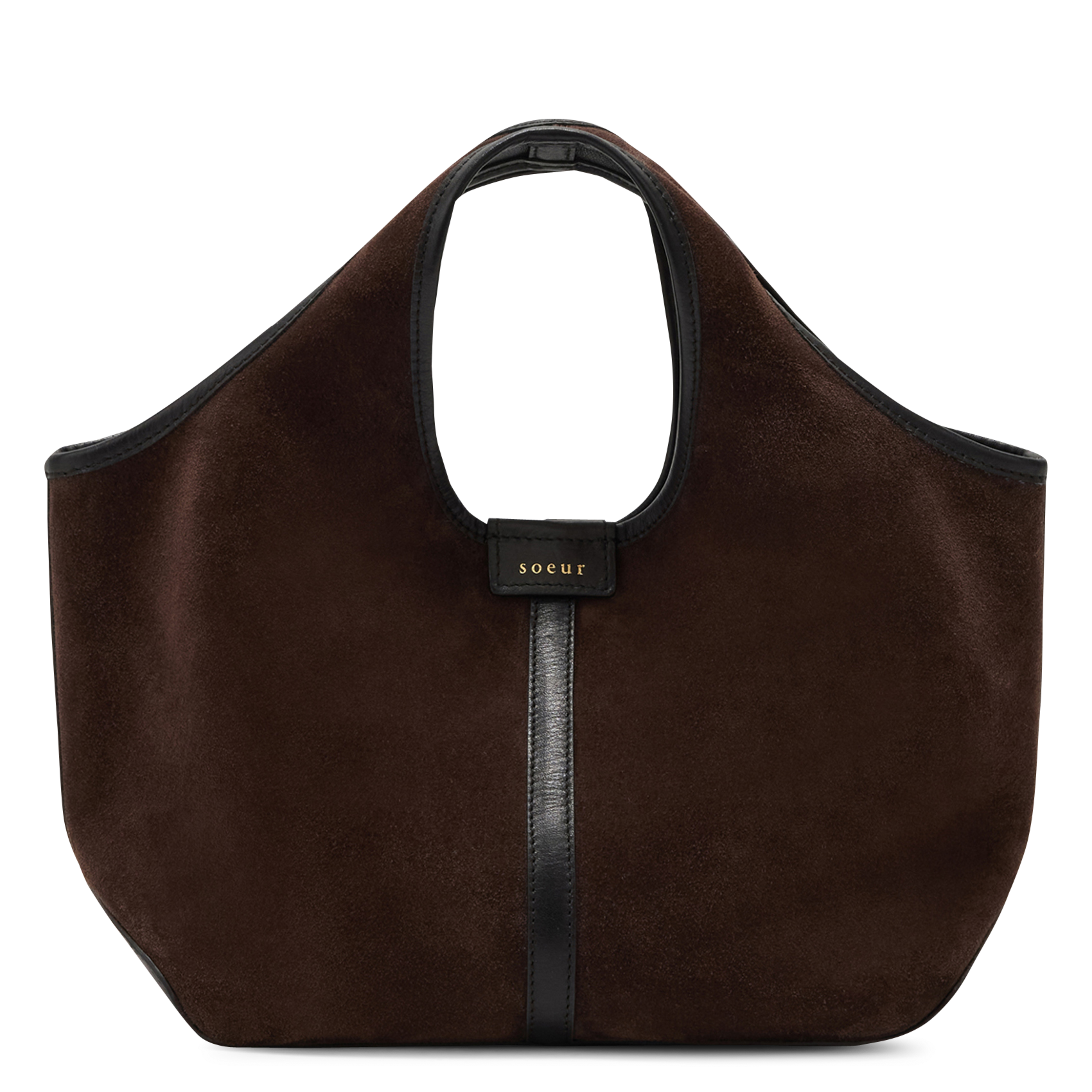 Sac à main en cuir SOEUR Marron