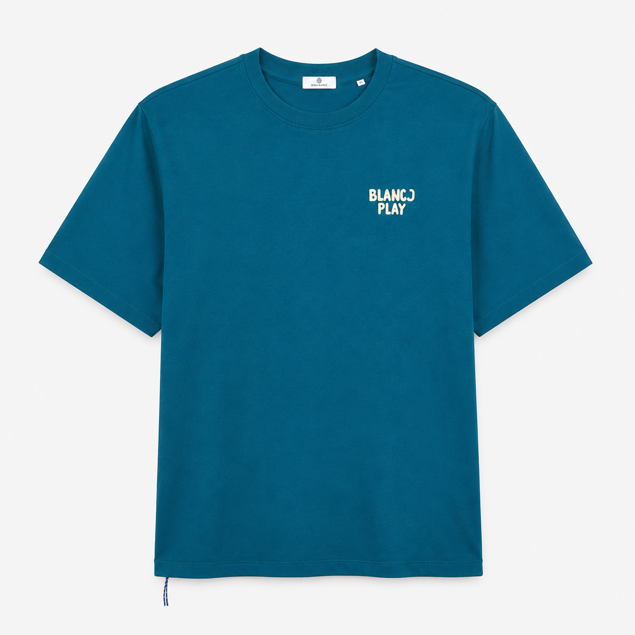 Short-sleeved oversized Thor Play t-shirt printed "Spice Up Ya Life" SERGE BLANCO Blue