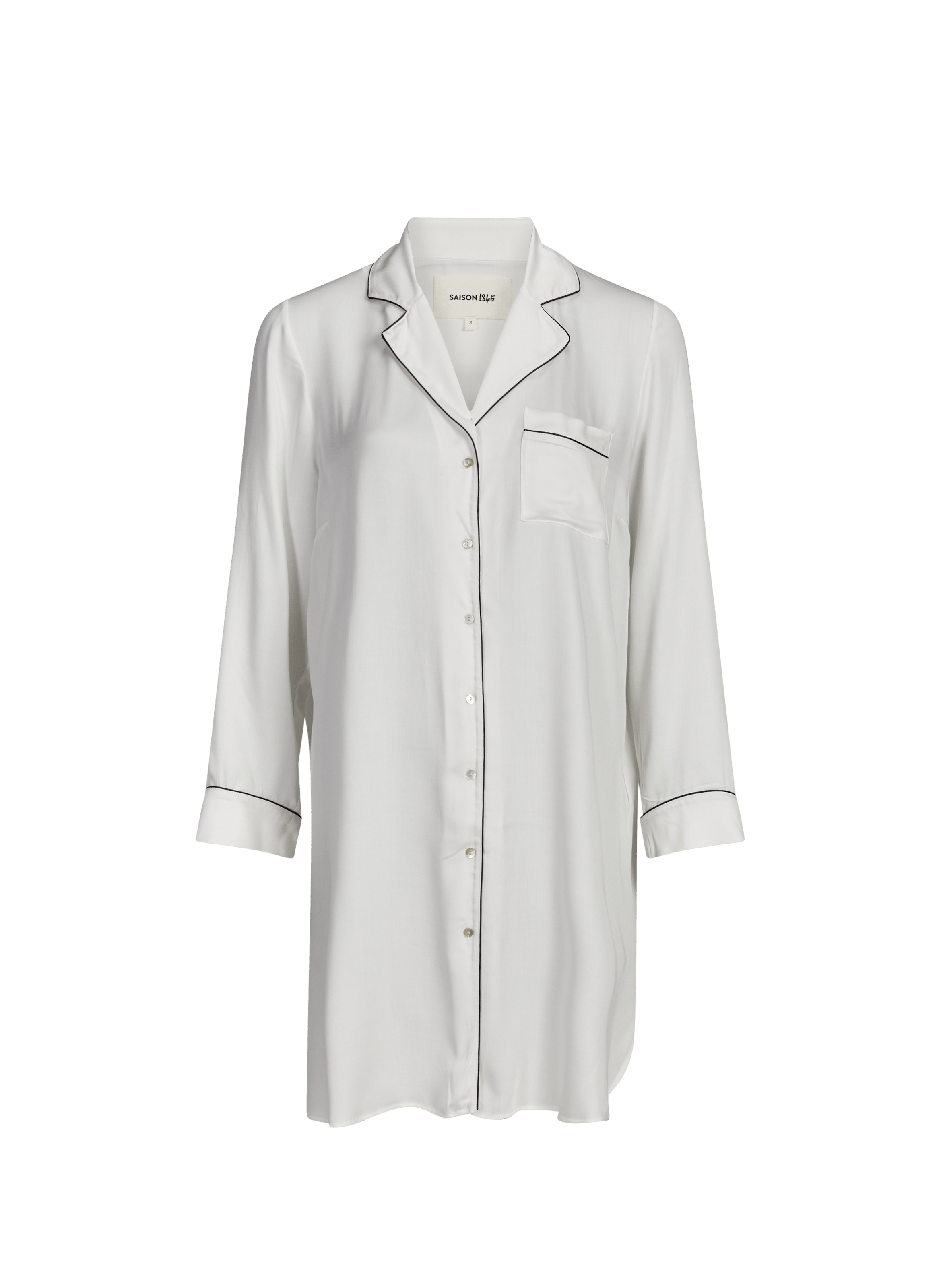 Night shirt with ulos collar SAISON 1865 Beige