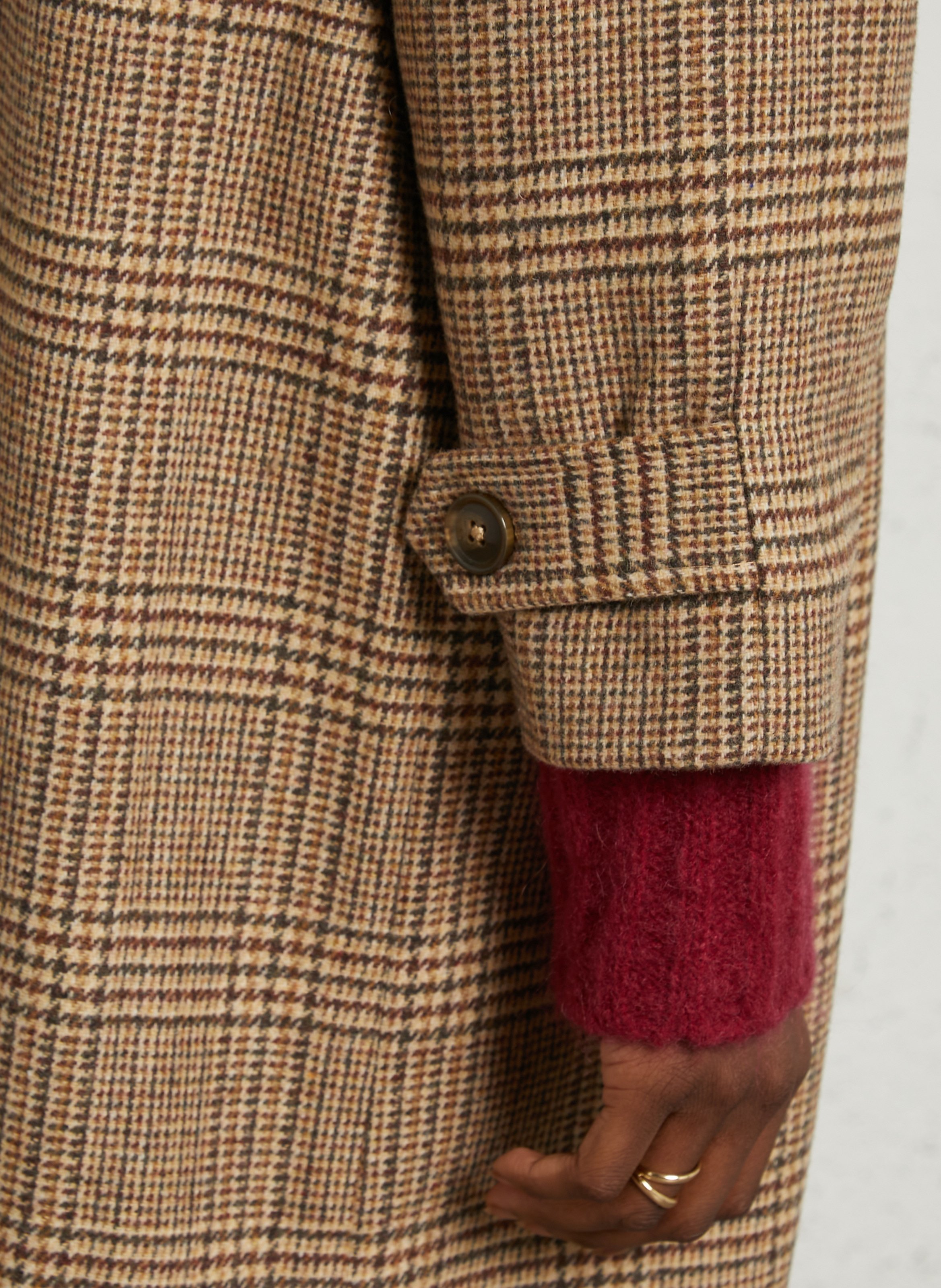Manteau en laine mélangée JC SOPHIE Marron