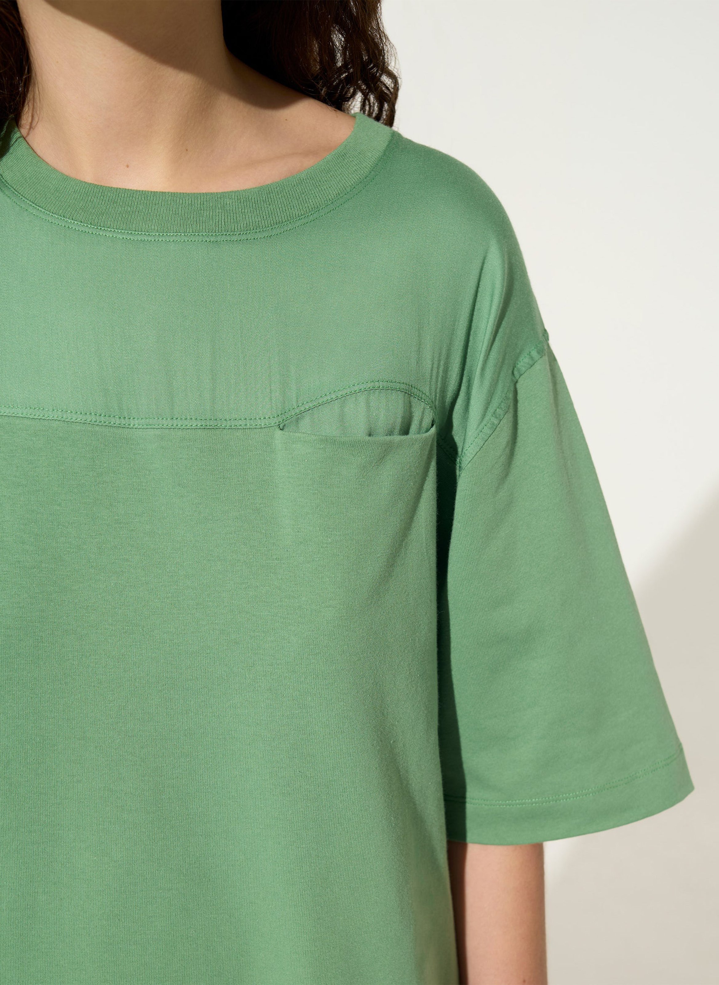 Kleid aus Bio-Baumwolle mit Lochstickerei COTELAC ACOTE Grun