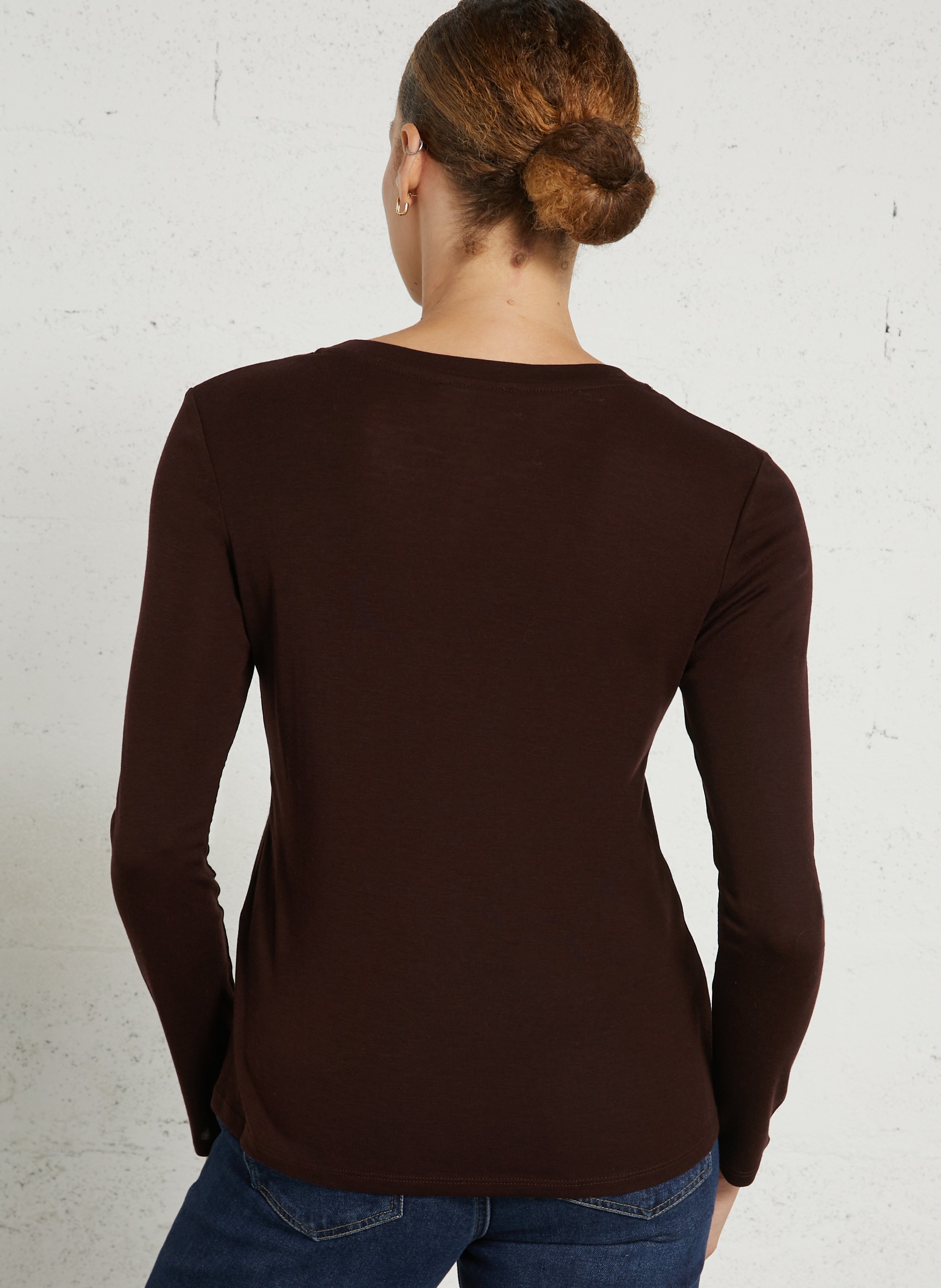 Fitted long-sleeve t-shirt MAISON 123 Red