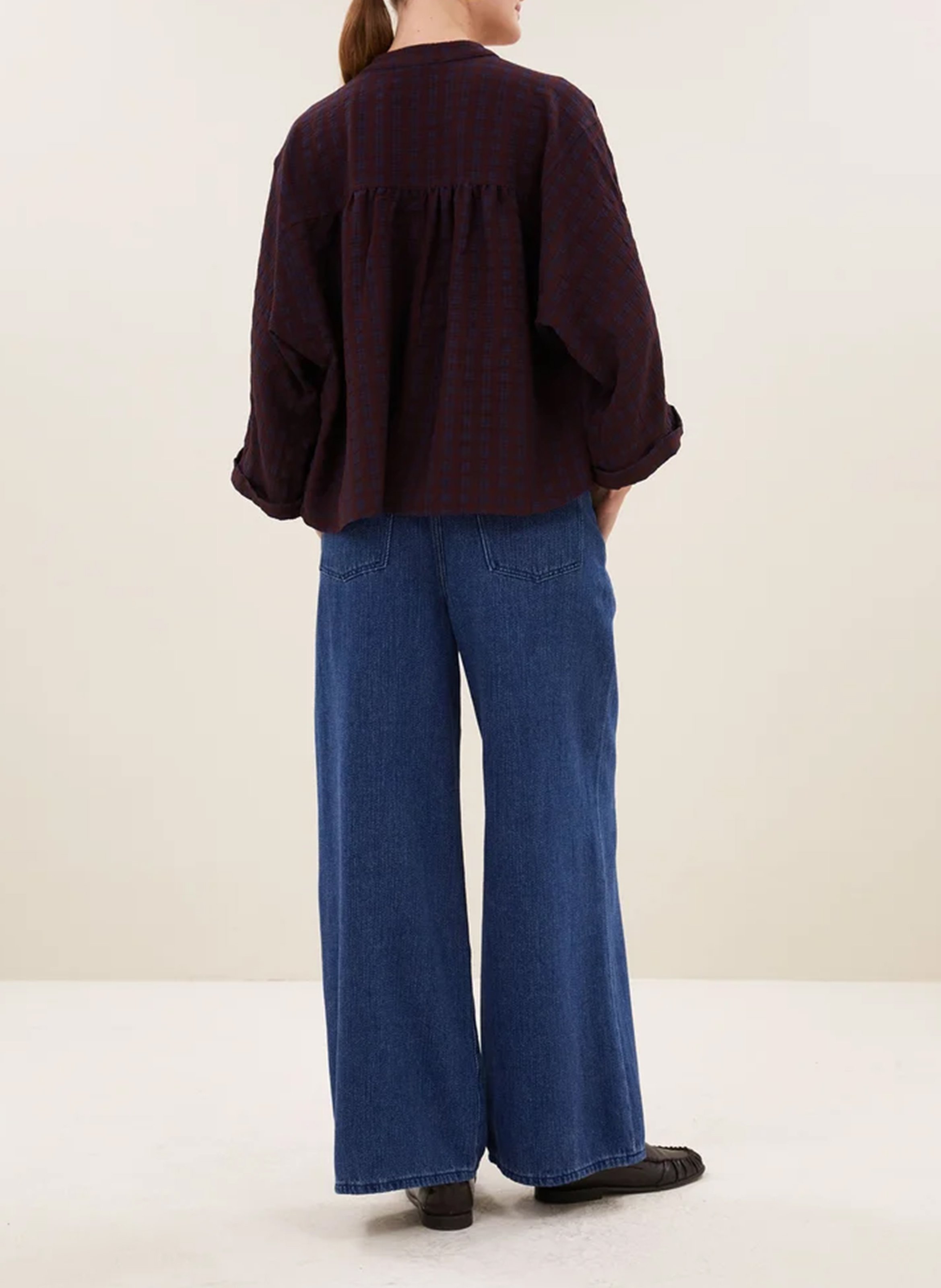 Blouse droite col rond  BY BAR Rouge