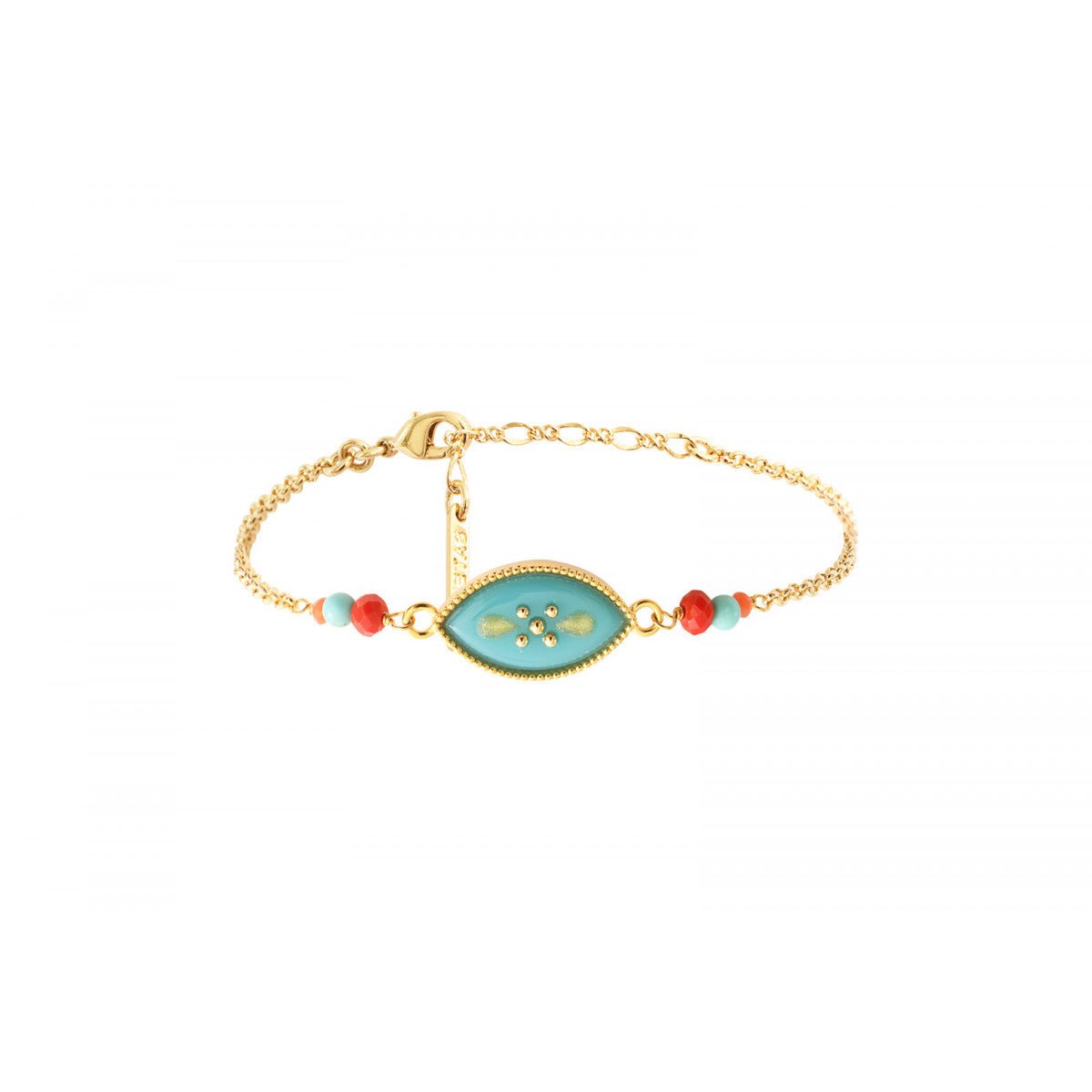 Adjustable chain bracelet SATELLITE PARIS Green