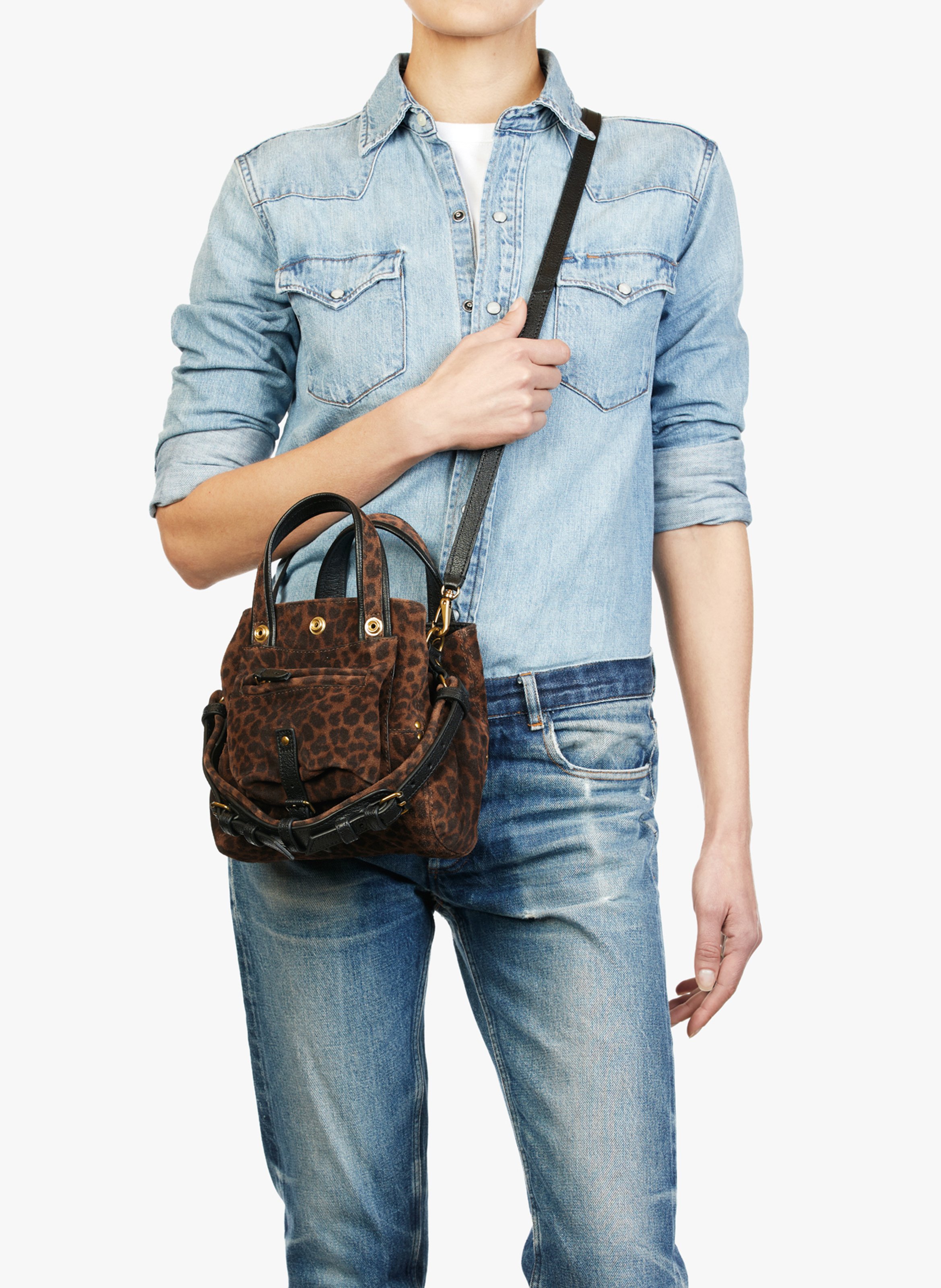 Leather shoulder bag JEROME DREYFUSS Multicolored