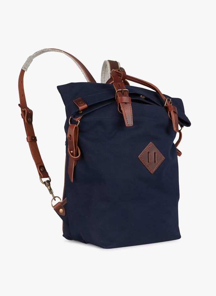 Cotton Canvas Backpack Bleu Marine Bleu De Chauffe Men Place