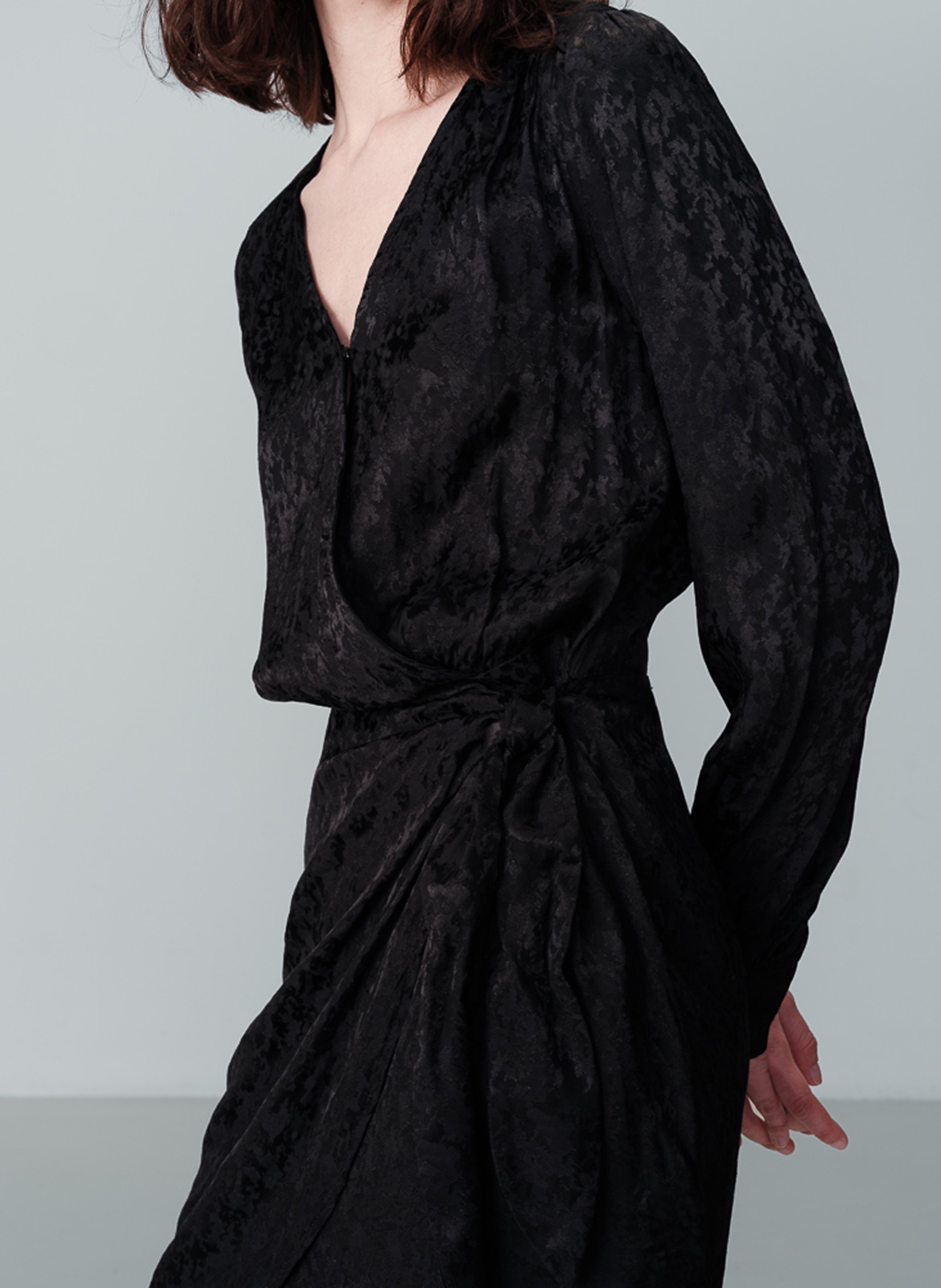 Robe courte cache-coeur GRACE ET MILA Noir