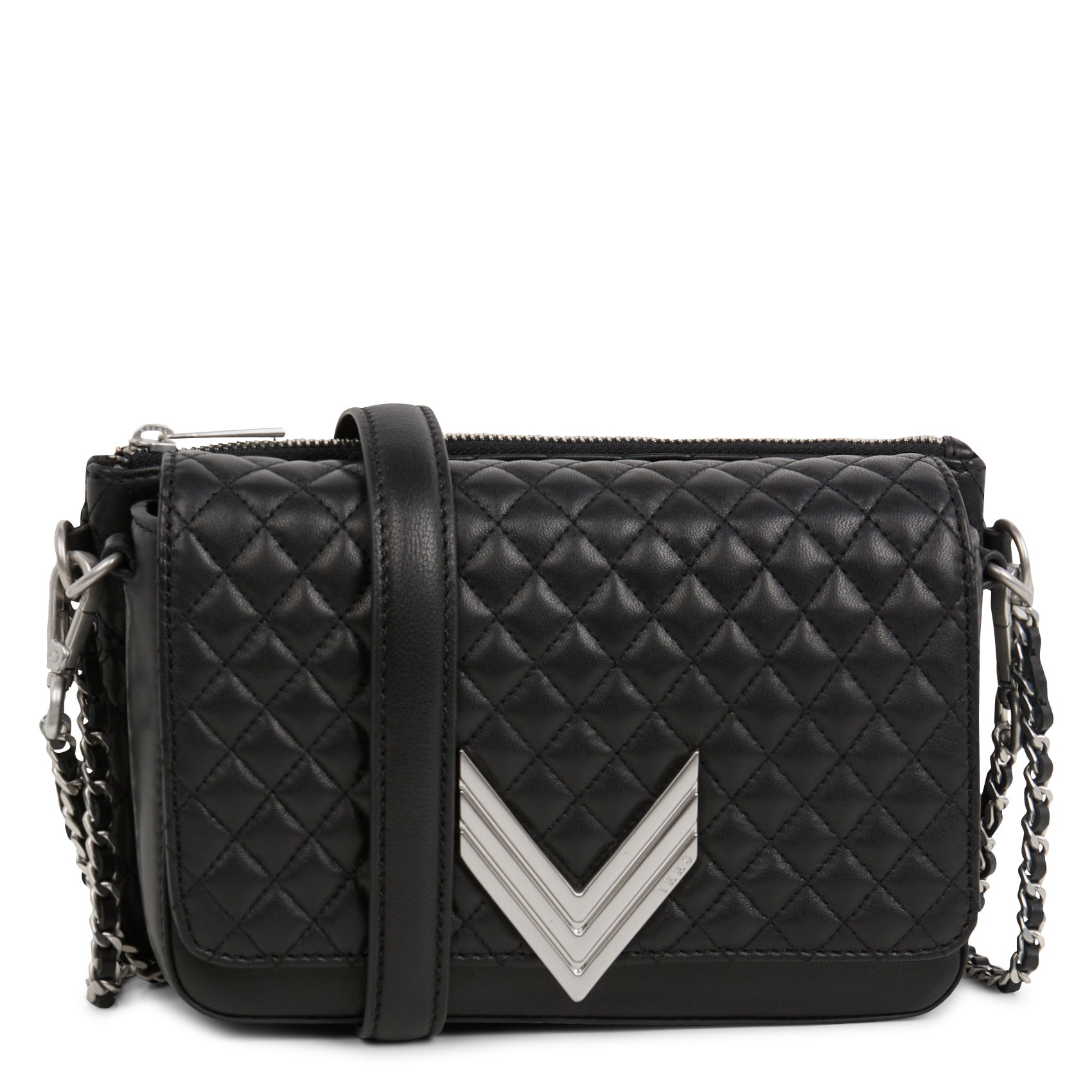 Dori leather shoulder bag IKKS Black