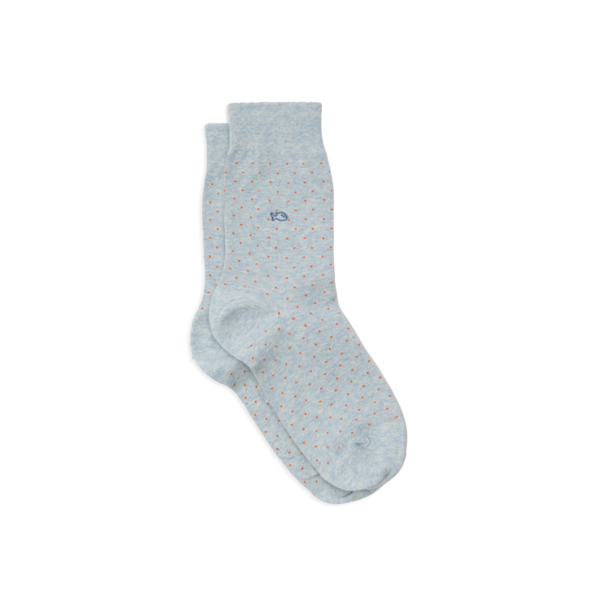 Combed cotton socks with polka dots BILLYBELT Blue