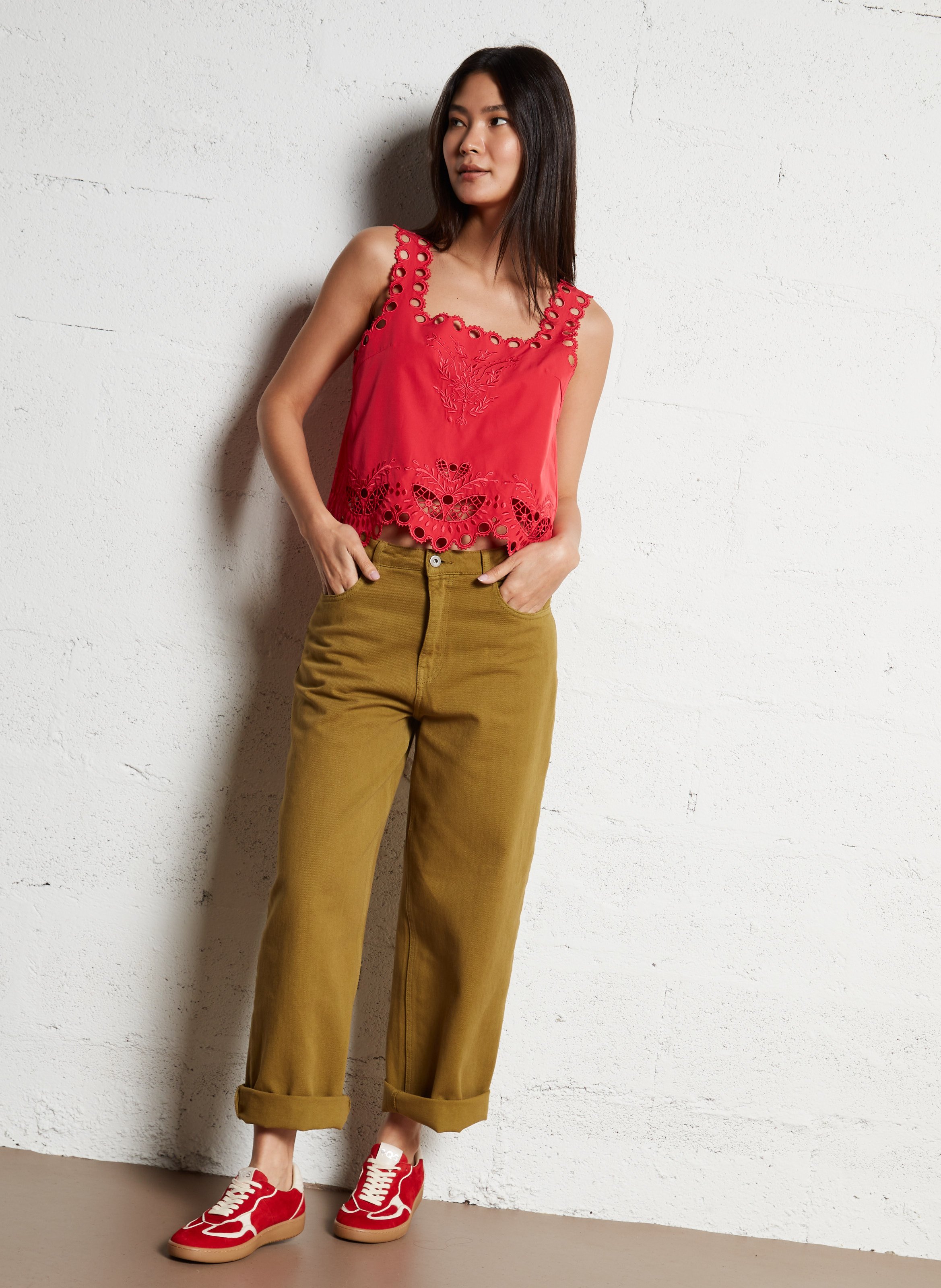 Baskets basses en cuir - Look 2