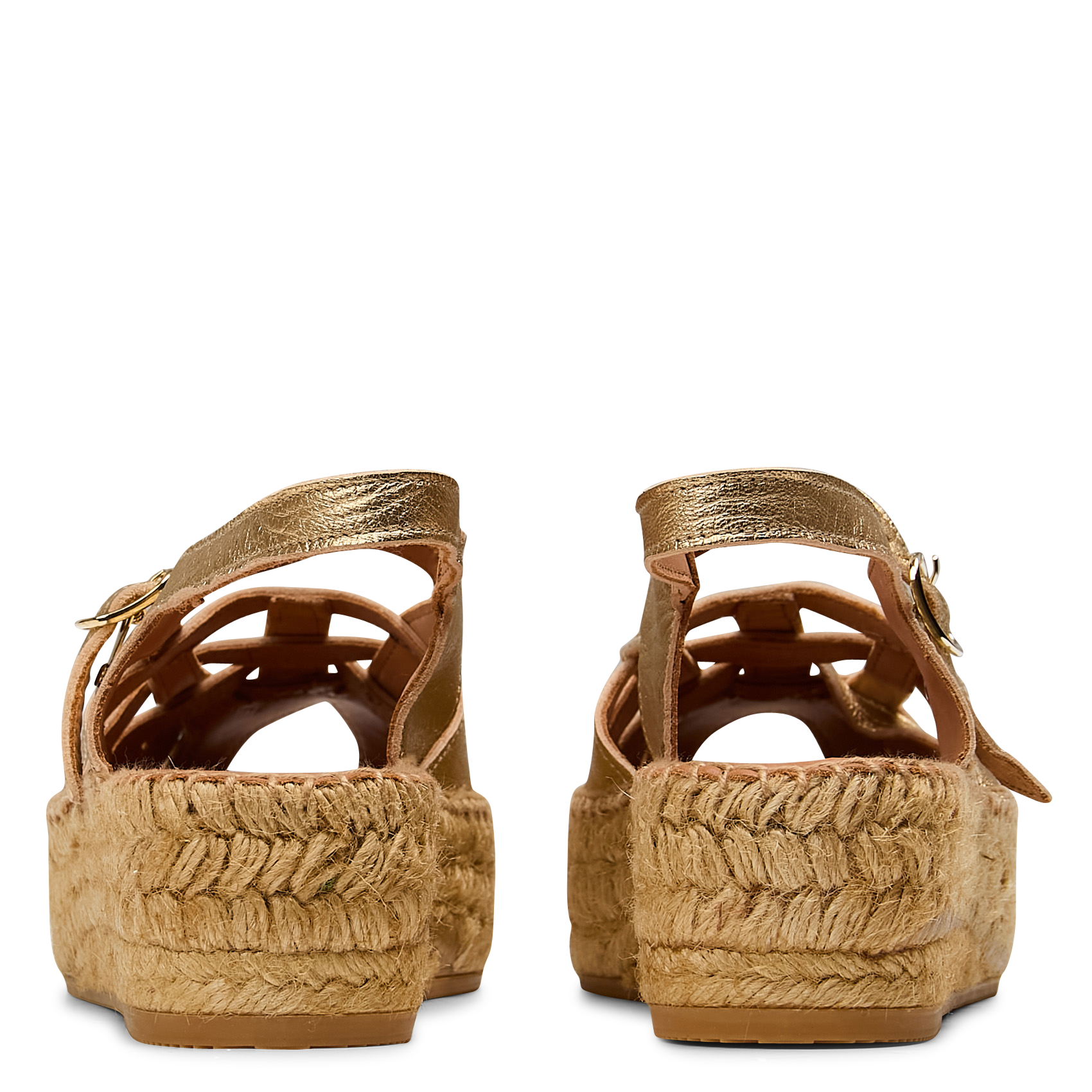 Leather espadrilles NAGUISA Golden