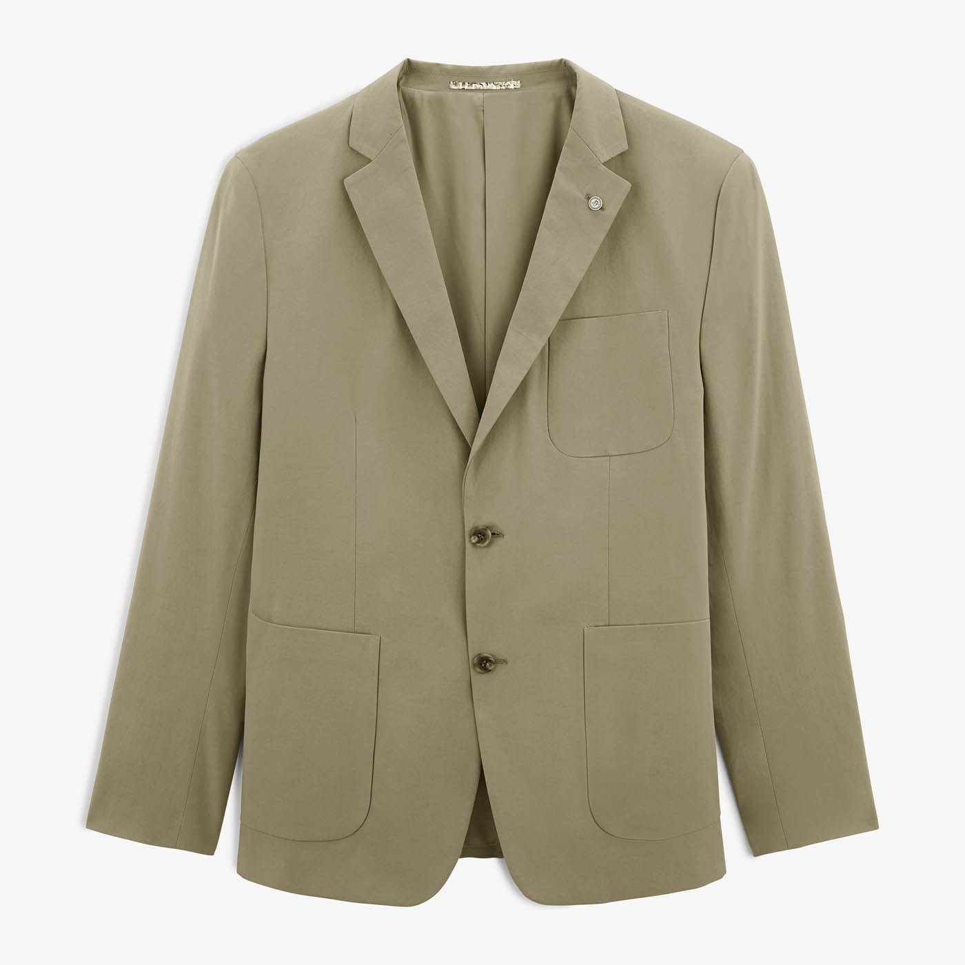 Veste blazer en coton Simonni Kaki Serge Blanco - Homme 9672590819669_49868278890837 | Place des 