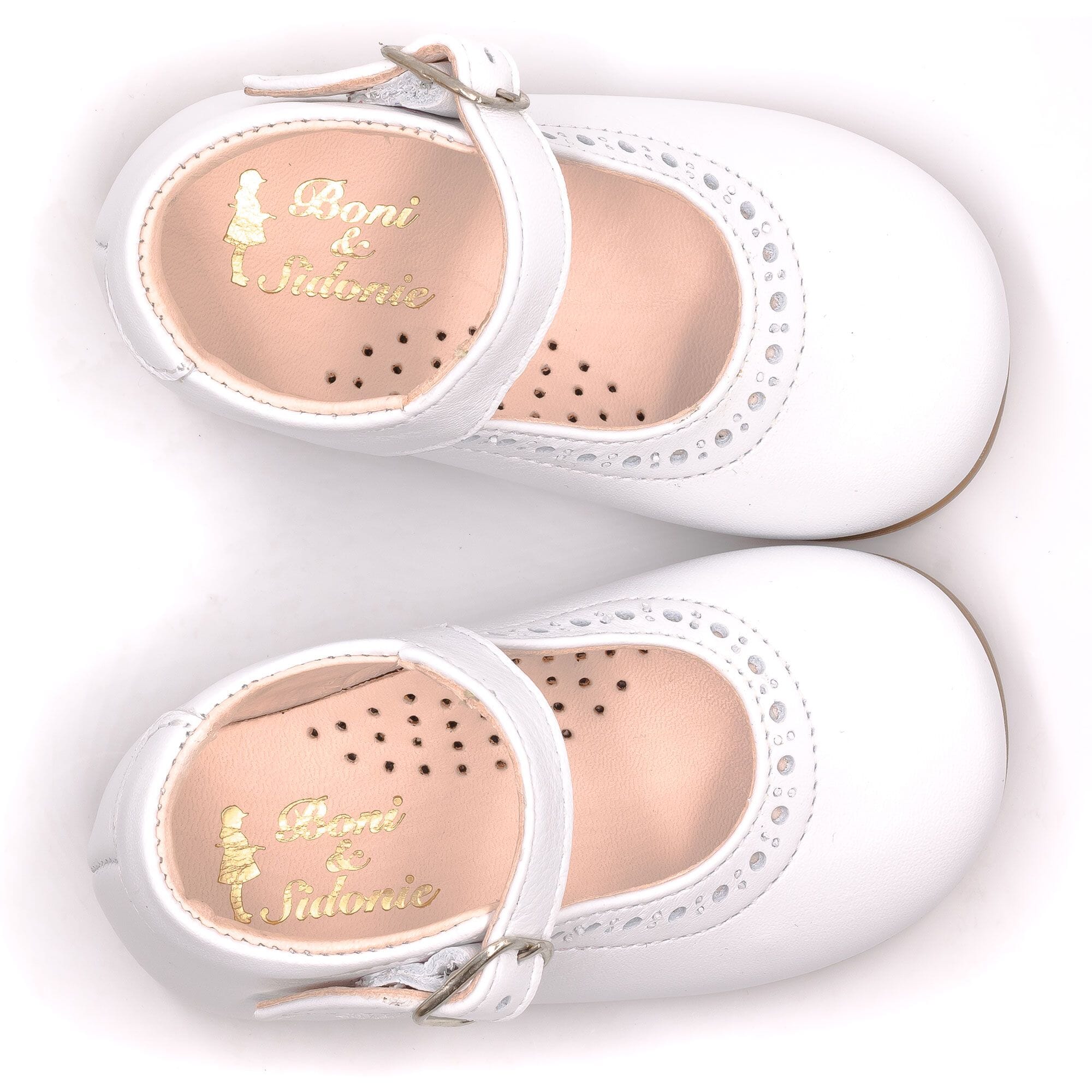 Baby girl first steps shoes Boni & Sidonie White