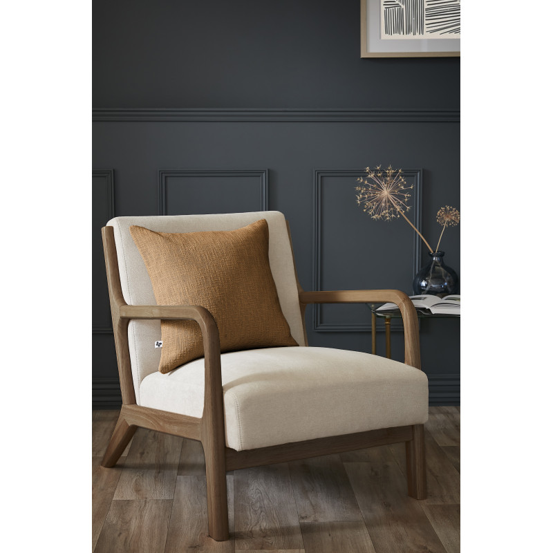 Coussin déco déhoussable 100% coton L'EFFET PAPILLON Multicolore