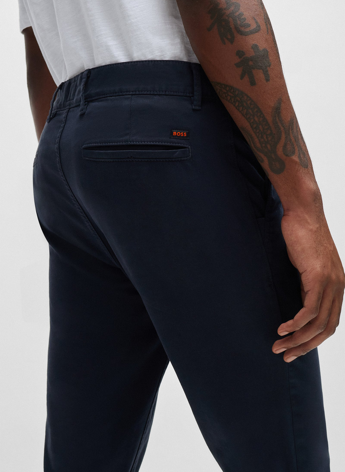 Stretch cotton chinos BOSS Blue