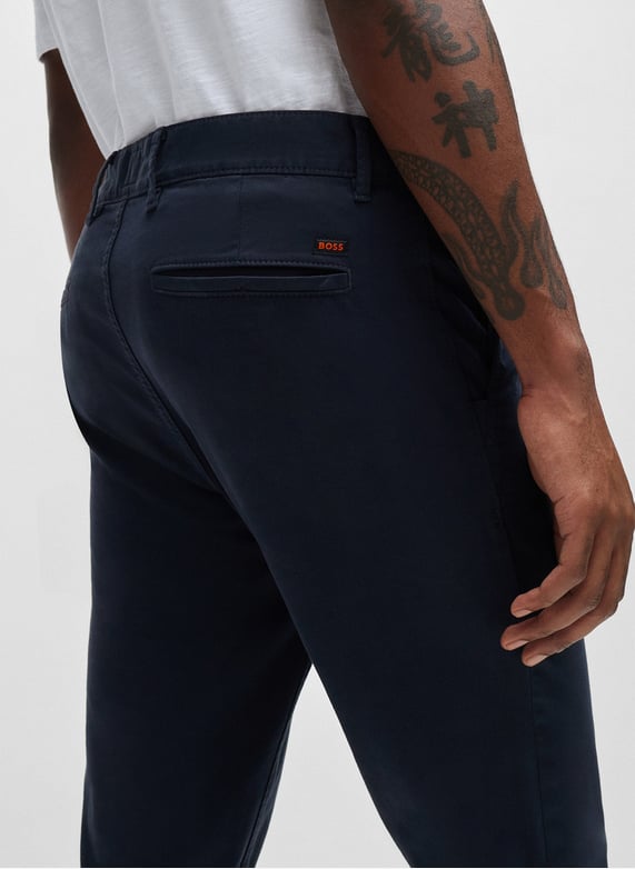 Stretch cotton chinos | Blue by BOSS Stretch cotton chinos Blue