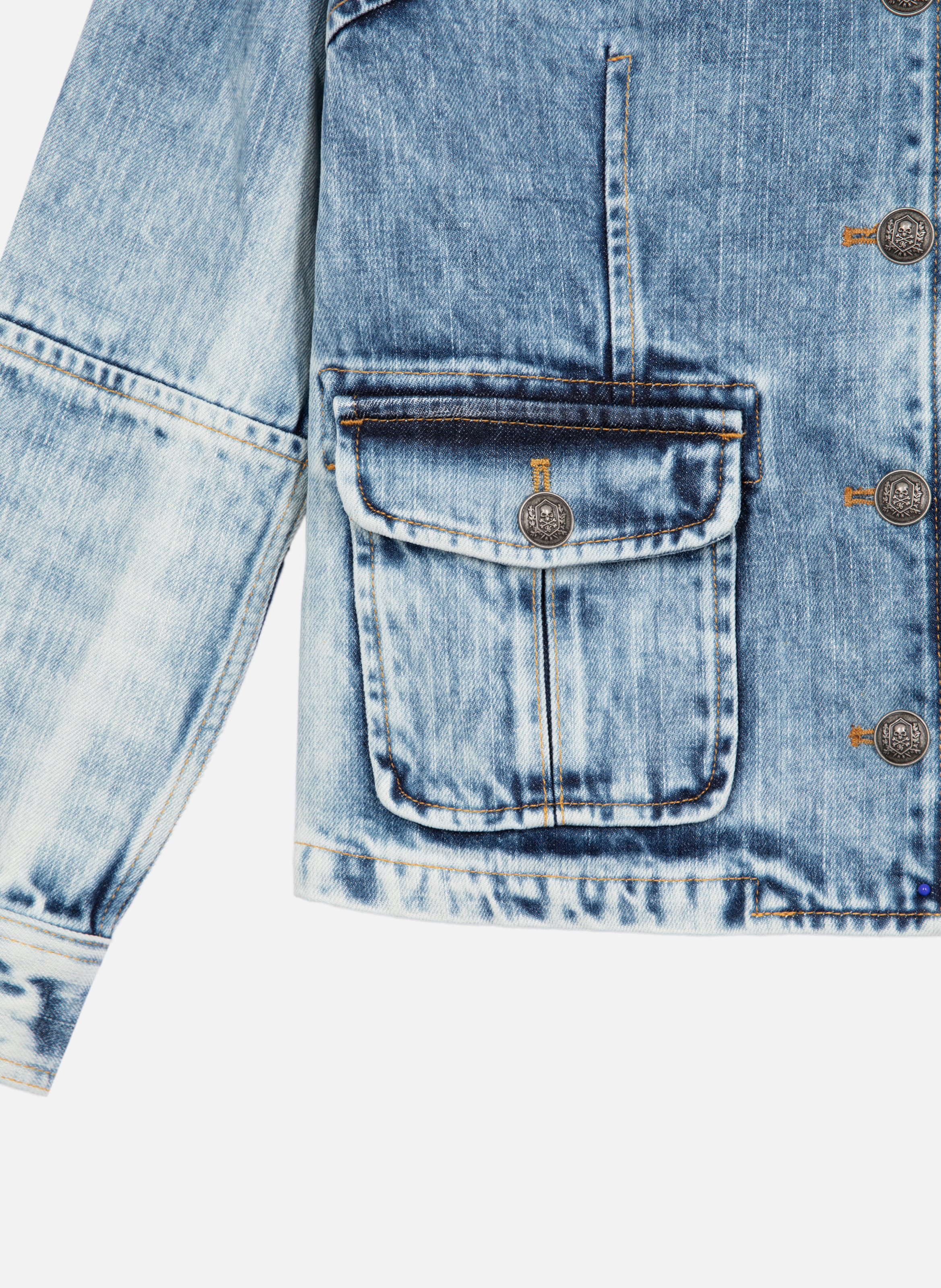 Veste style officier en denim THE KOOPLES Bleu