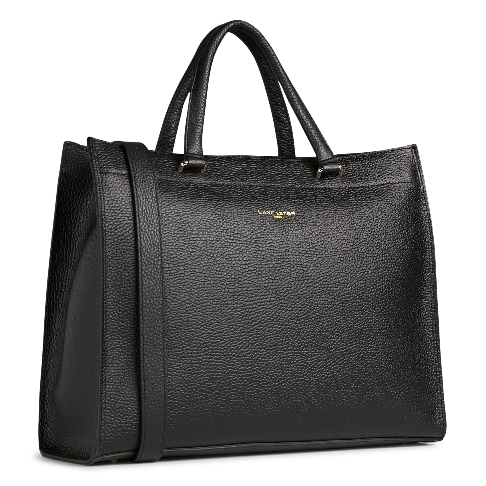Leather handbag LANCASTER PARIS Black