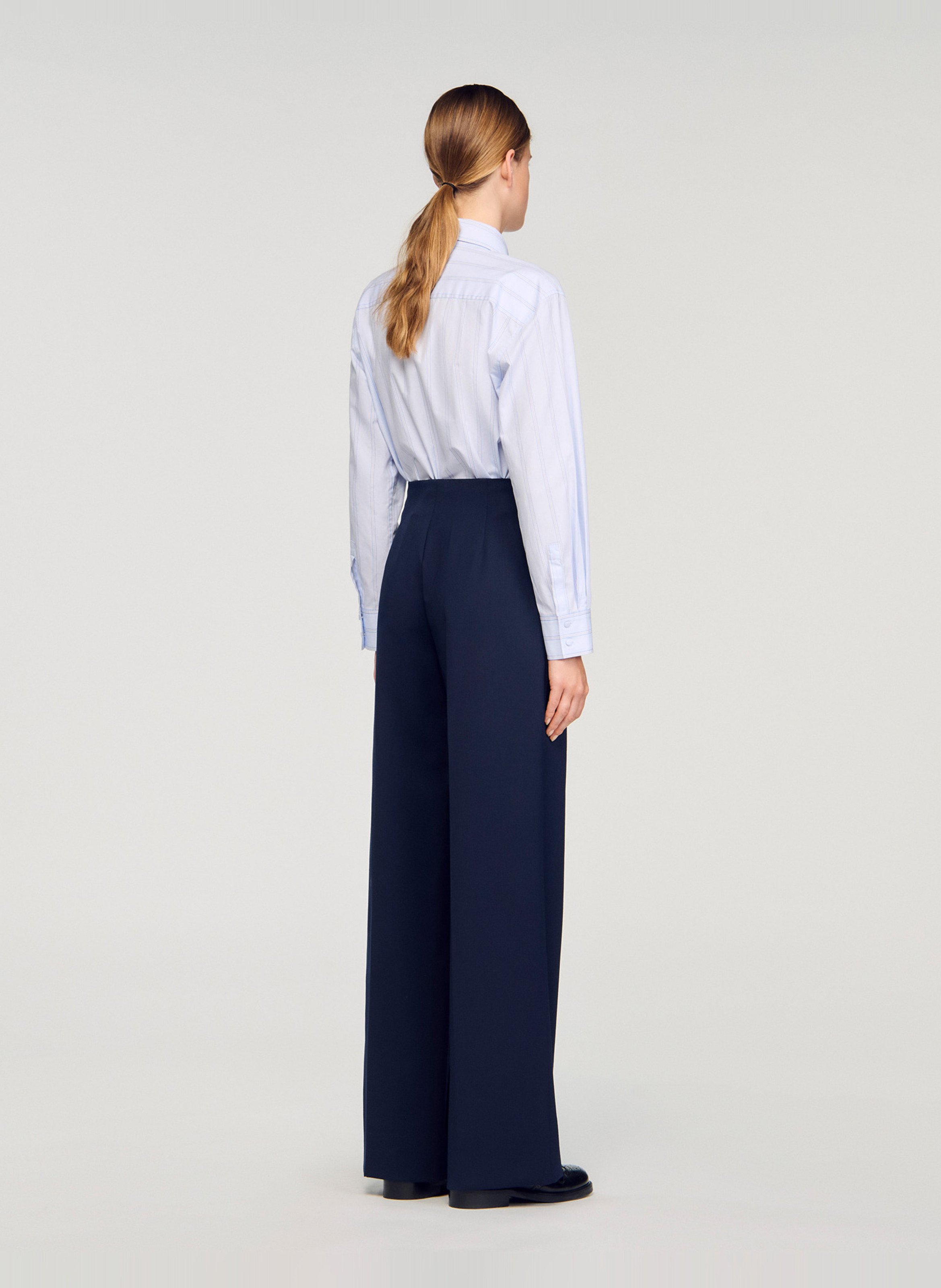 Wide trousers SANDRO Blue