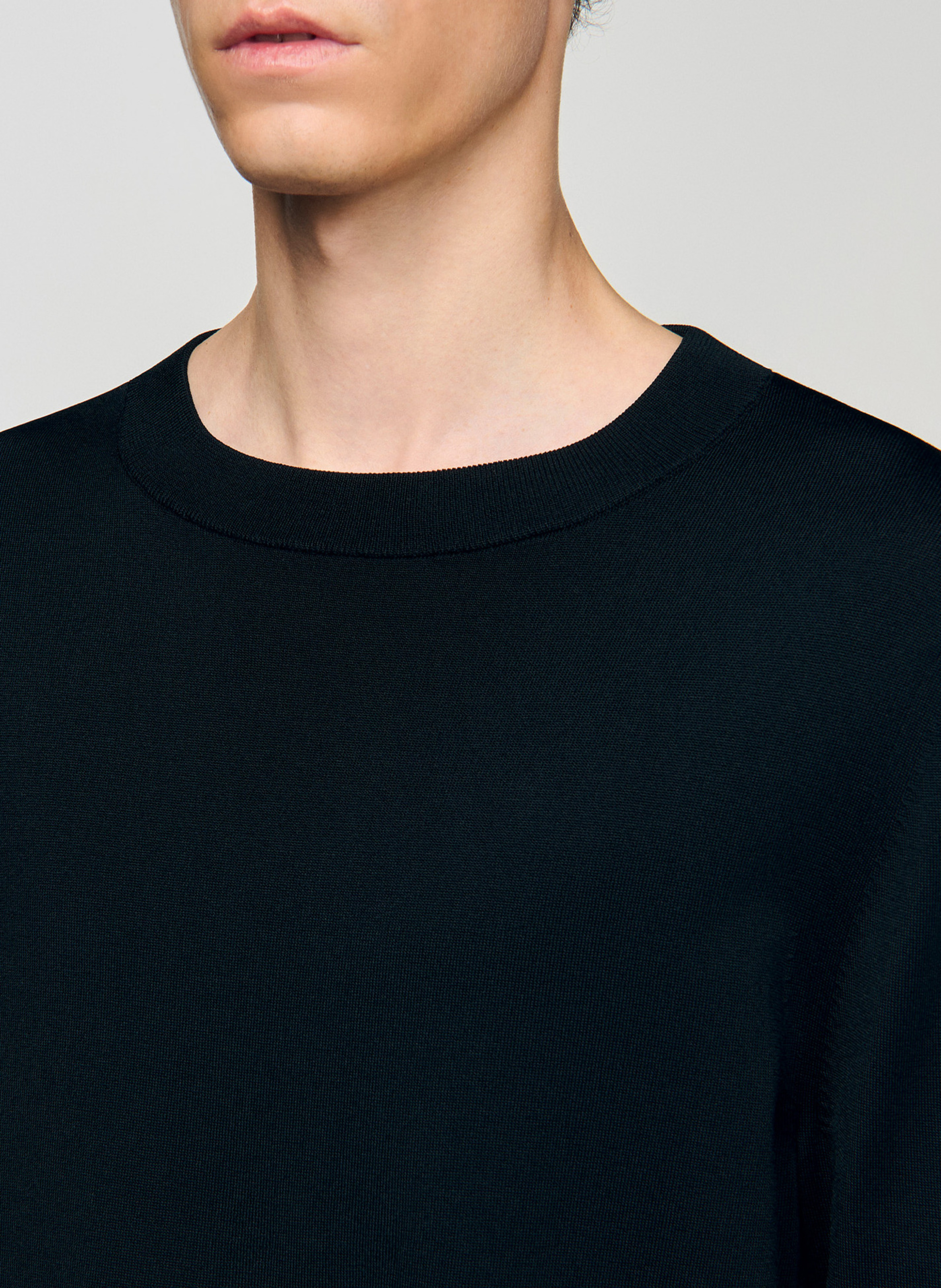 Fitted long-sleeve sweatshirt SANDRO Black