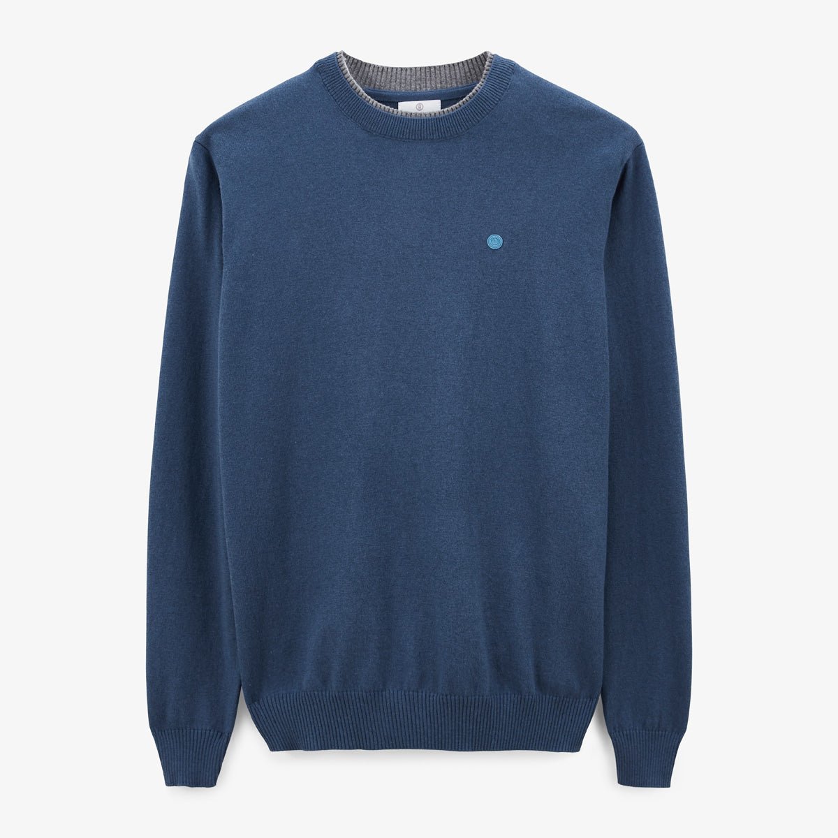 Double contrast collar sweater SERGE BLANCO Blue