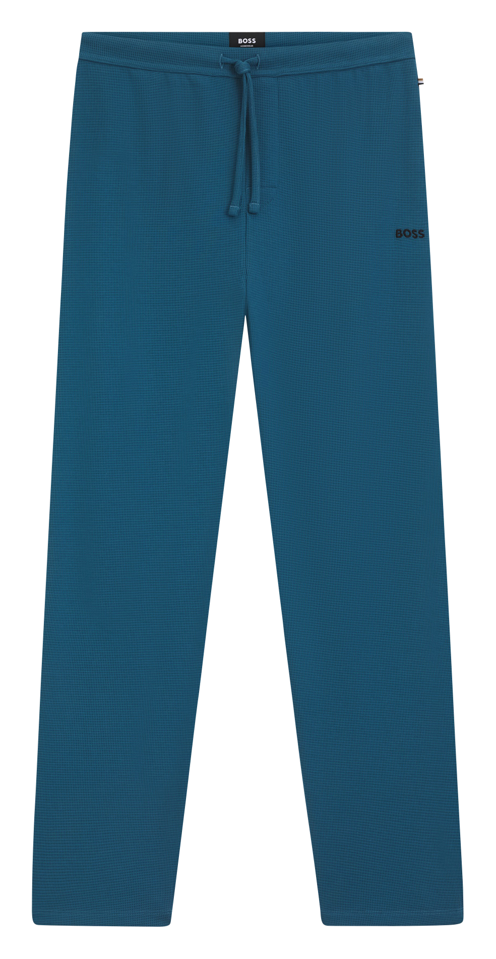 Solid straight-leg trousers with logo BOSS Blue
