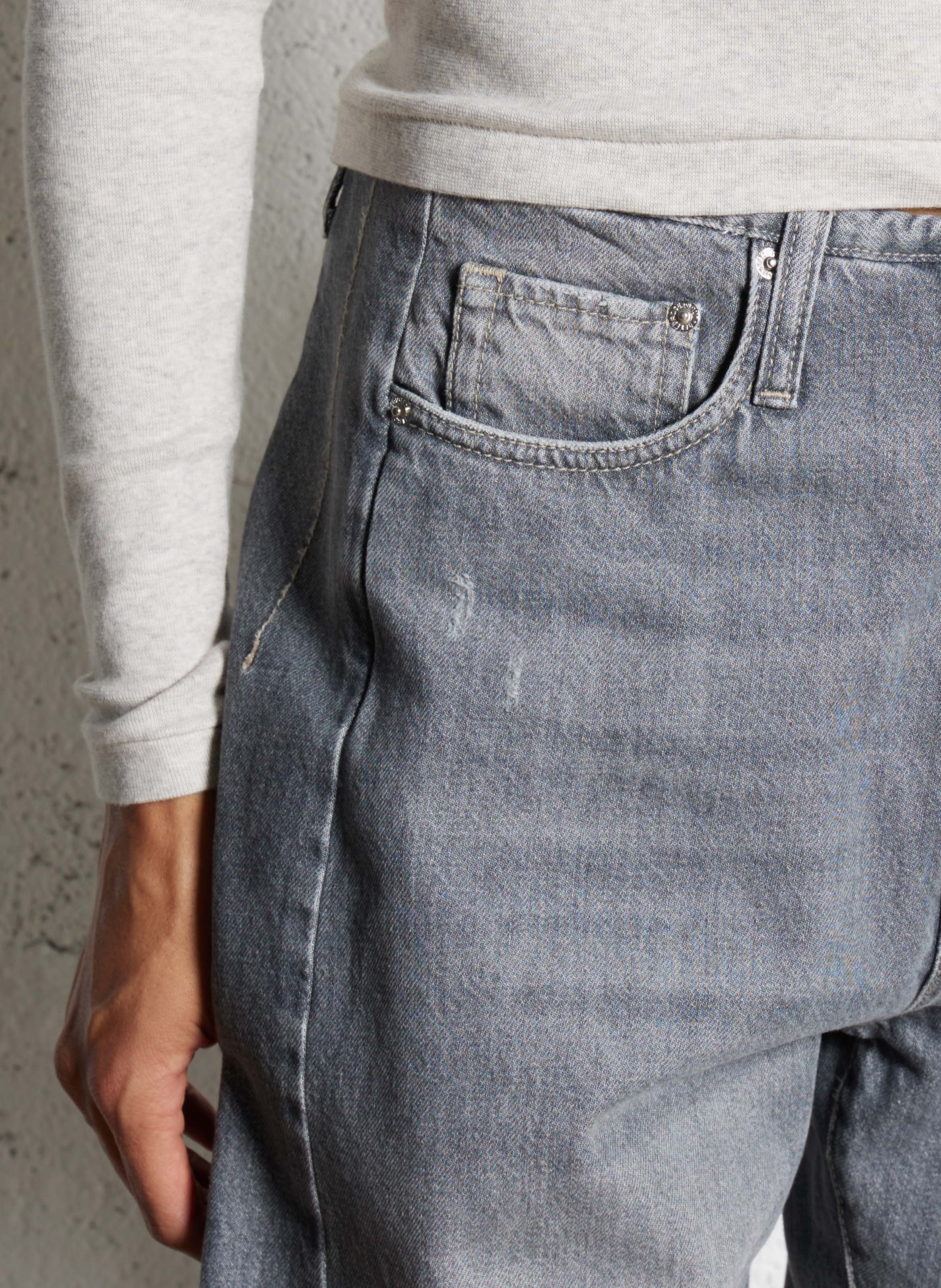 Jean ballon en coton BELLEROSE Gris