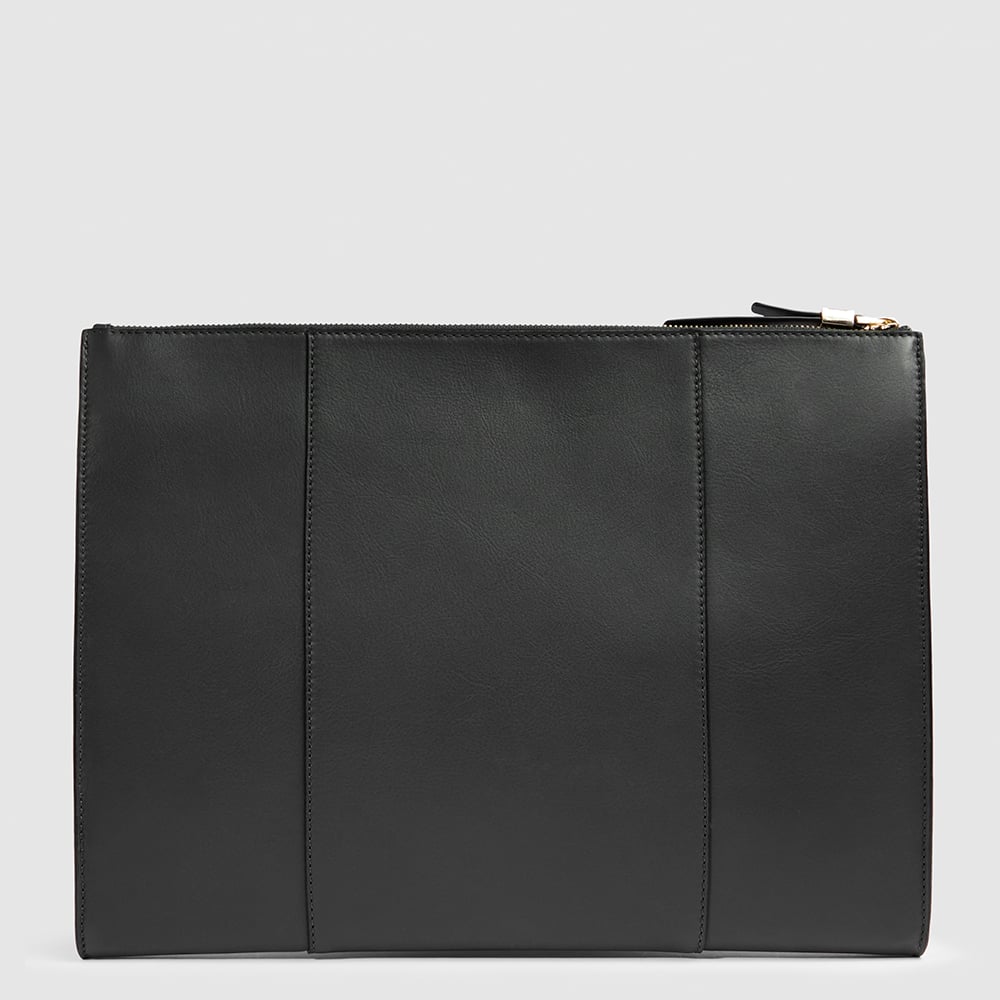 Women's leather clutch for iPad® PIQUADRO Black