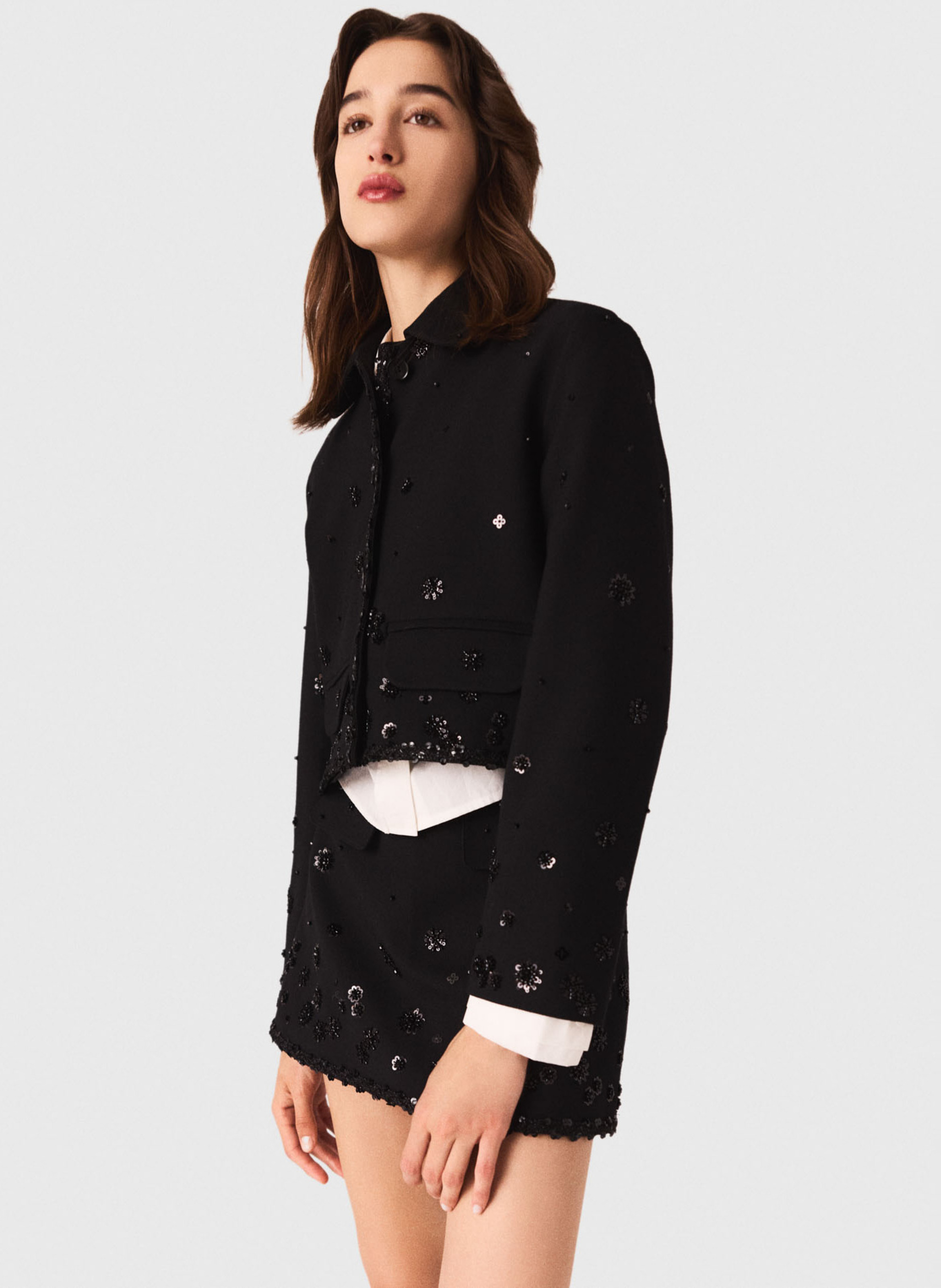 Veste col classique MAJE Noir