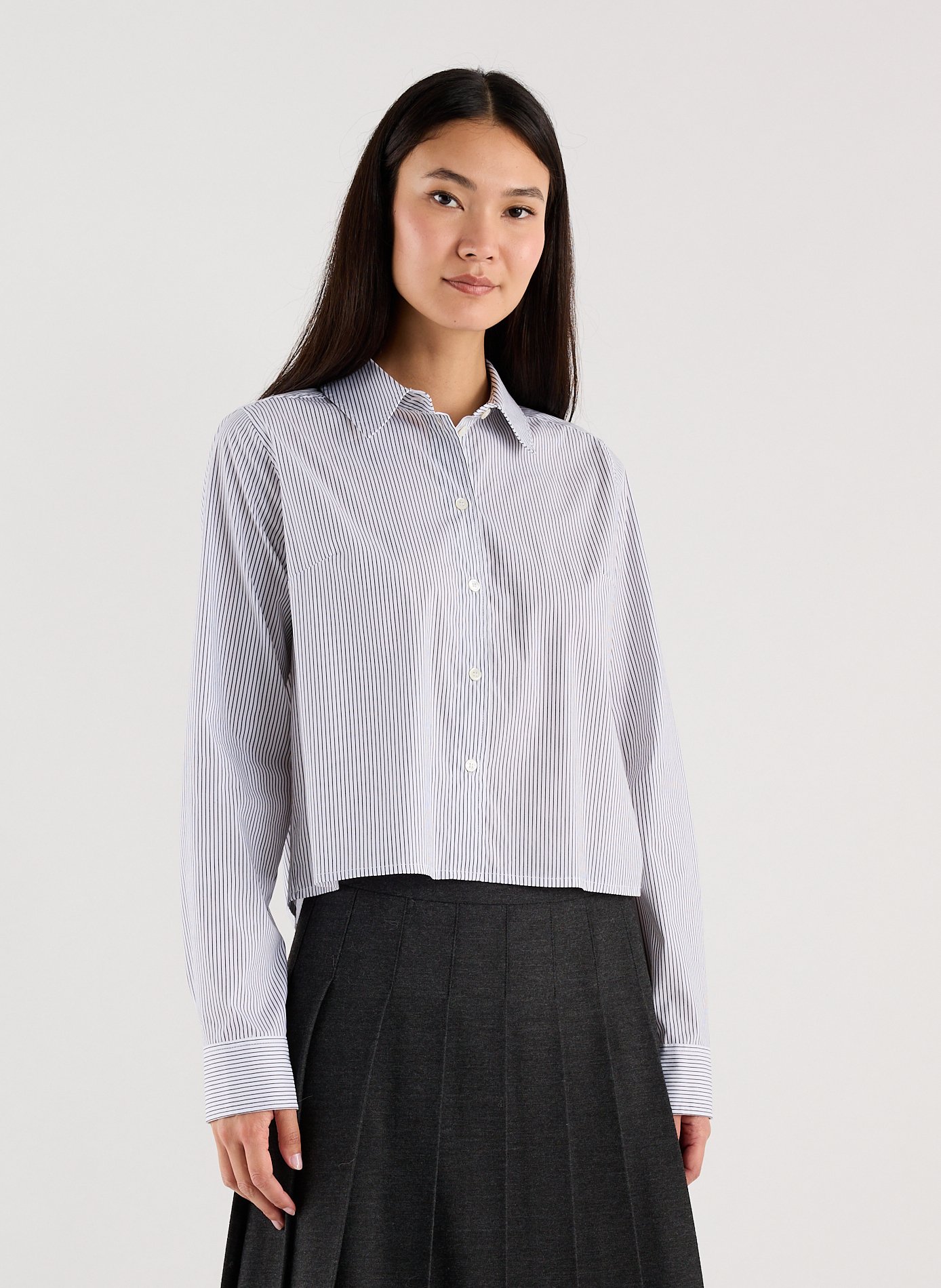 Chemise courte droite à rayures SAISON 1865 Multicolore