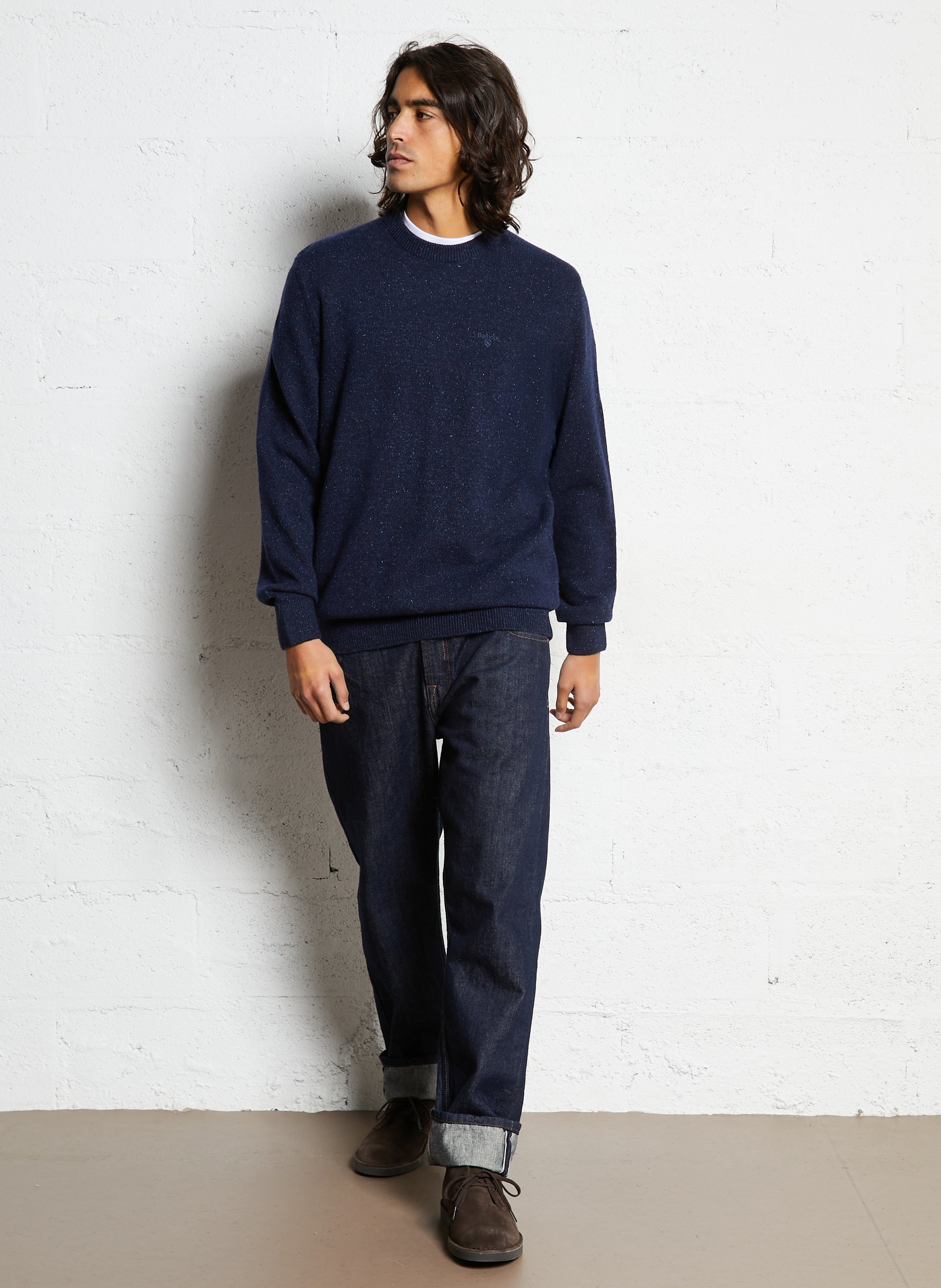 Oversized trui | wolblend BARBOUR Blauw